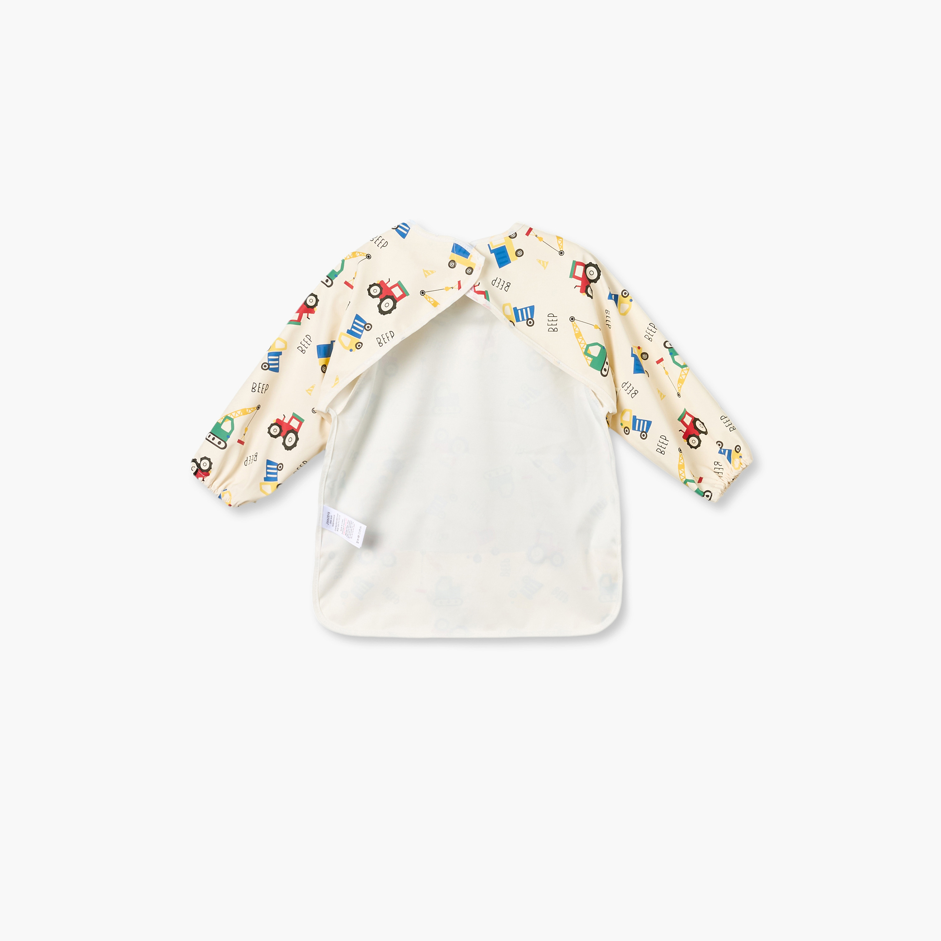 Juniors Baby Bib with Vehicle Print-baby-feeding-bibs-image-2