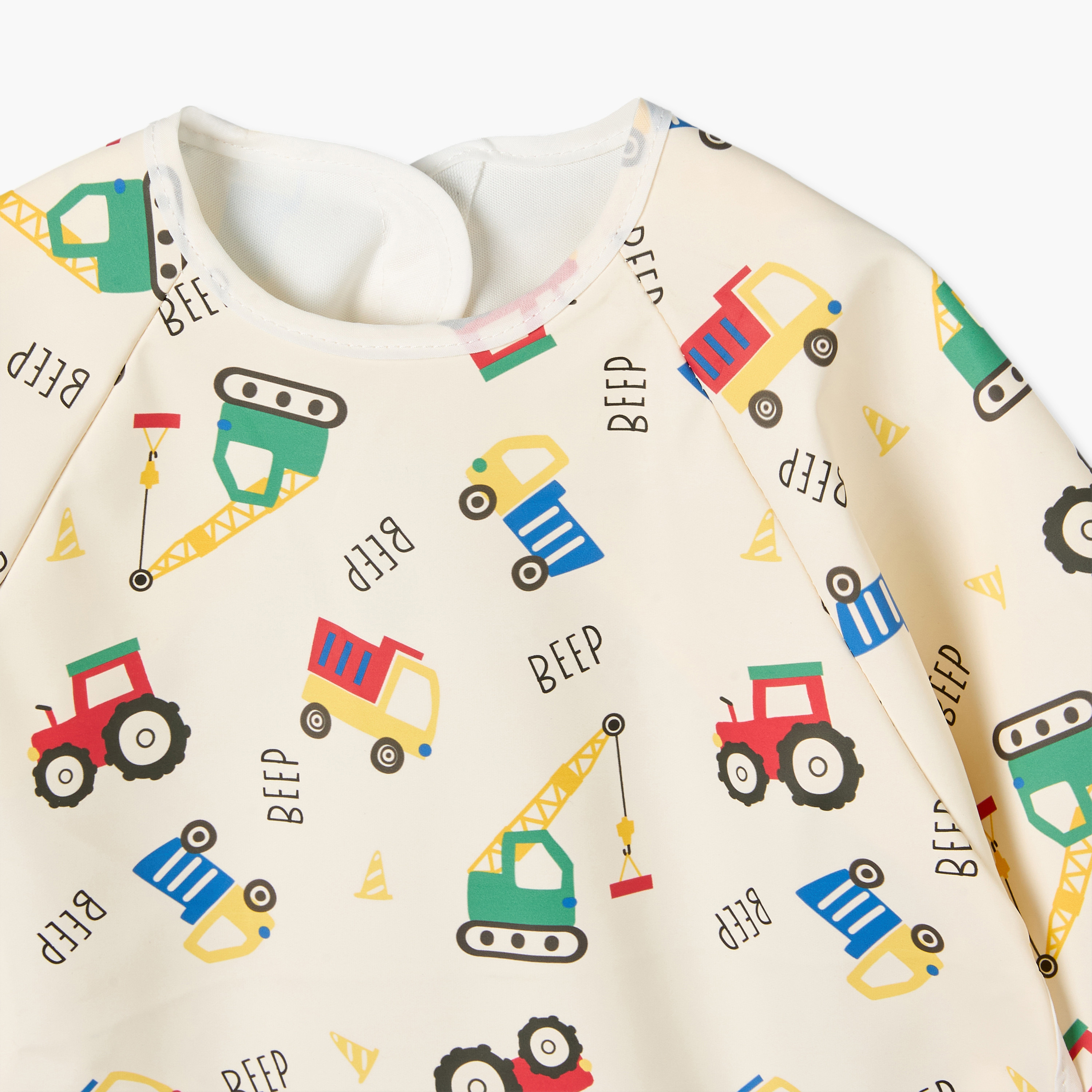 Juniors Baby Bib with Vehicle Print-baby-feeding-bibs-image-3