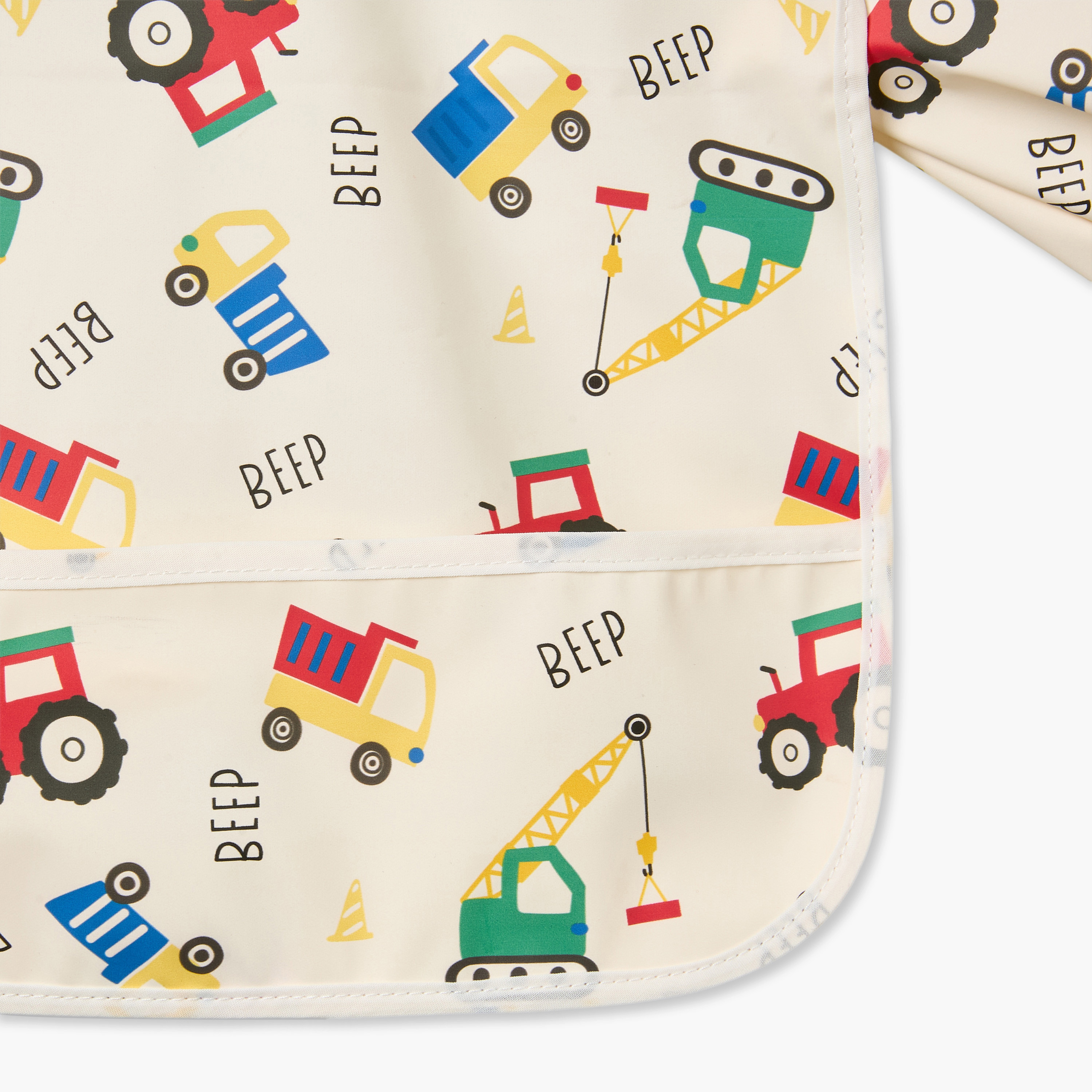 Juniors Baby Bib with Vehicle Print-baby-feeding-bibs-image-4