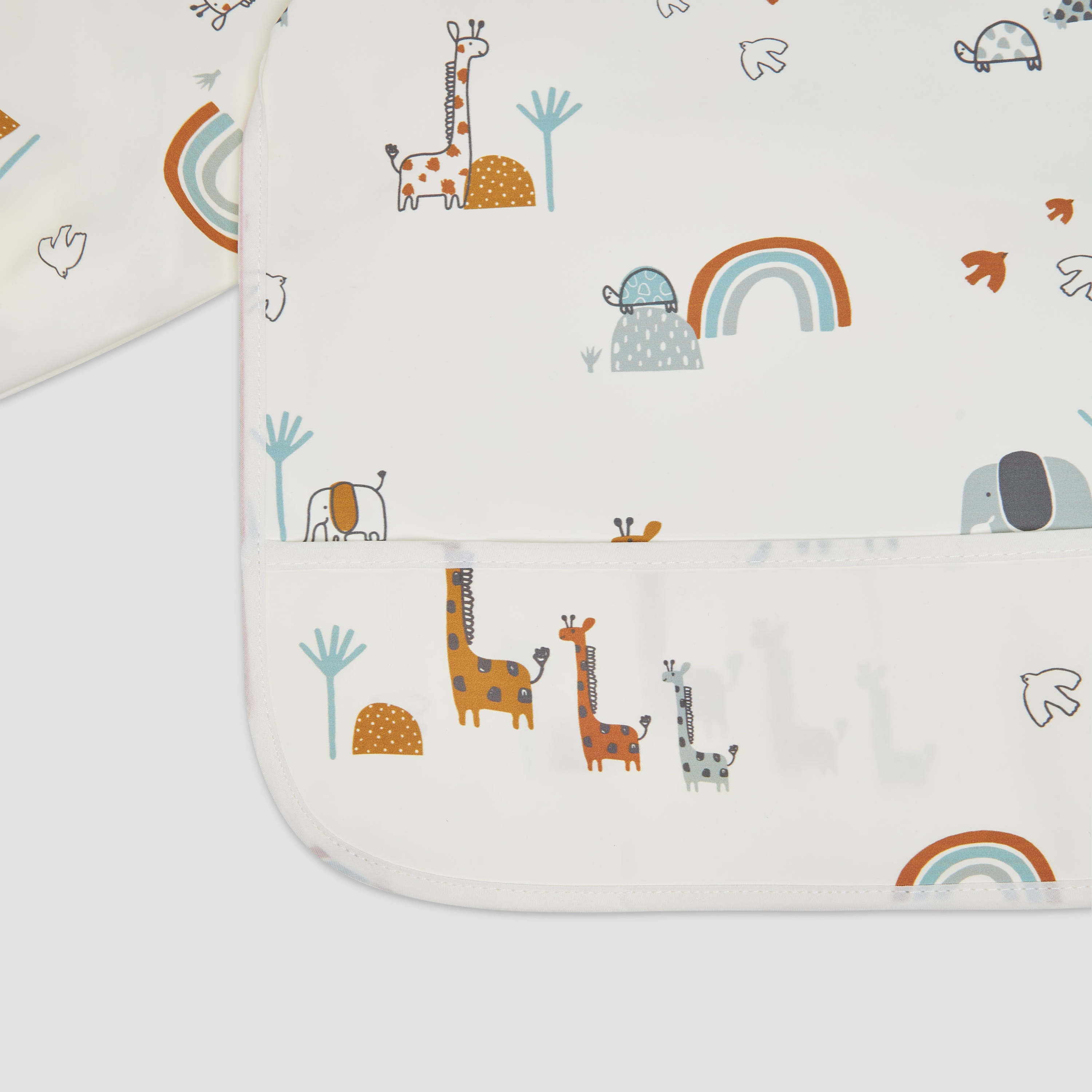 مريلة أطفال بشريط إغلاق لاصق من جونيورز-baby-feeding-bibs-image-2