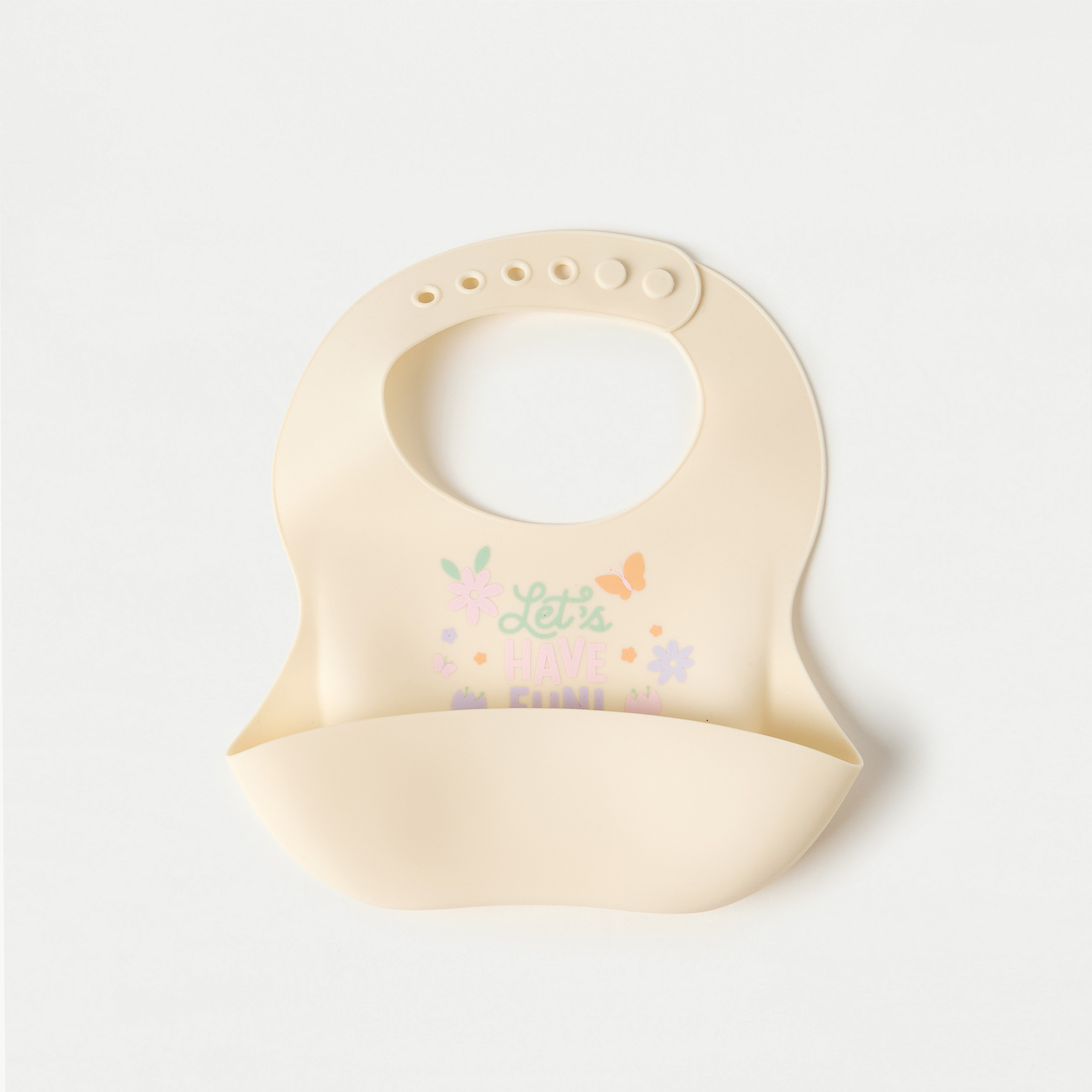 Juniors Floral Print Silicone Bib with Button Closure - Set of 2-baby-feeding-bibs-image-3