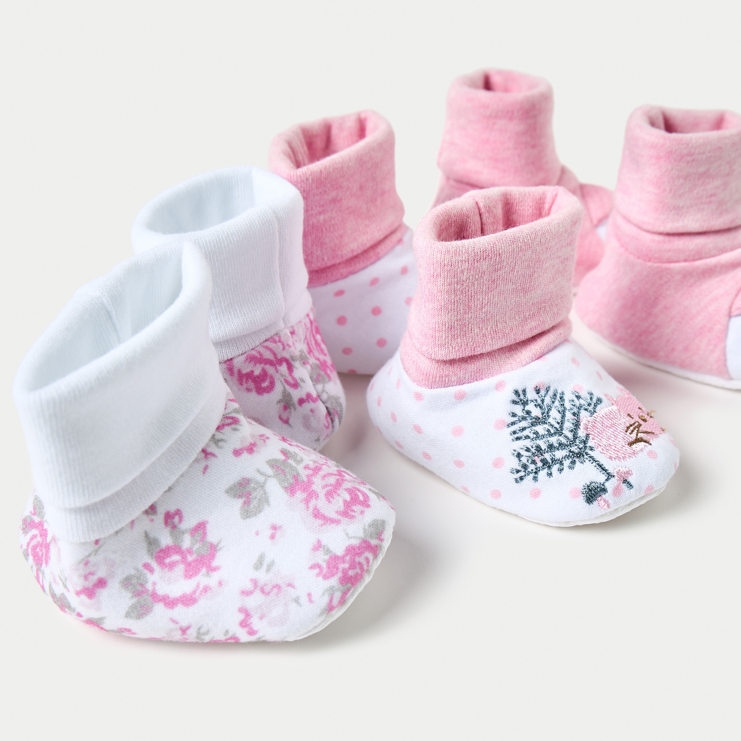 أبوات بطبعات من جونيورز - طقم 3 أزواج-baby-girls-shoes-booties-image-6