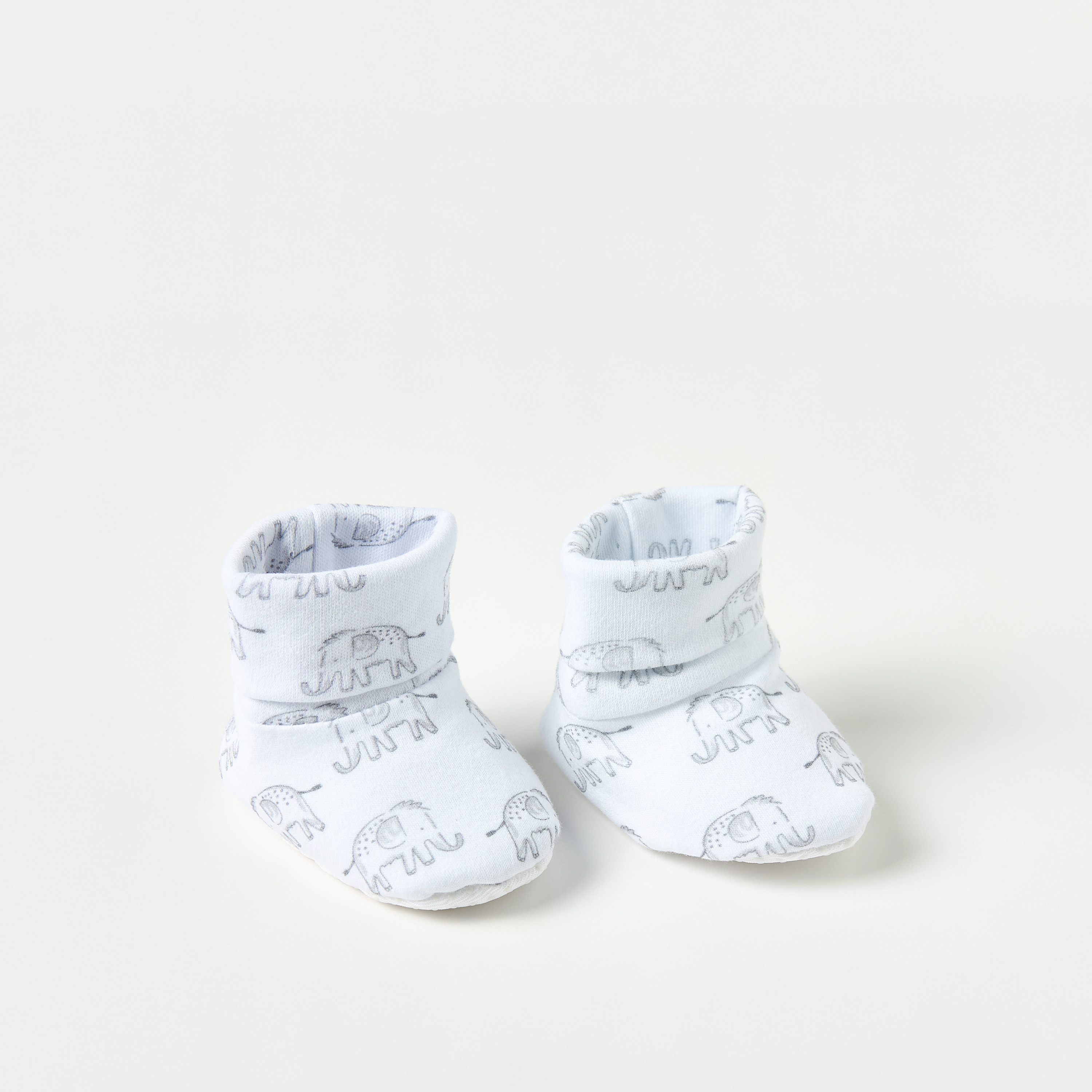 Juniors Elephant Print Booties - Set of 3-baby-boys-shoes-booties-image-4