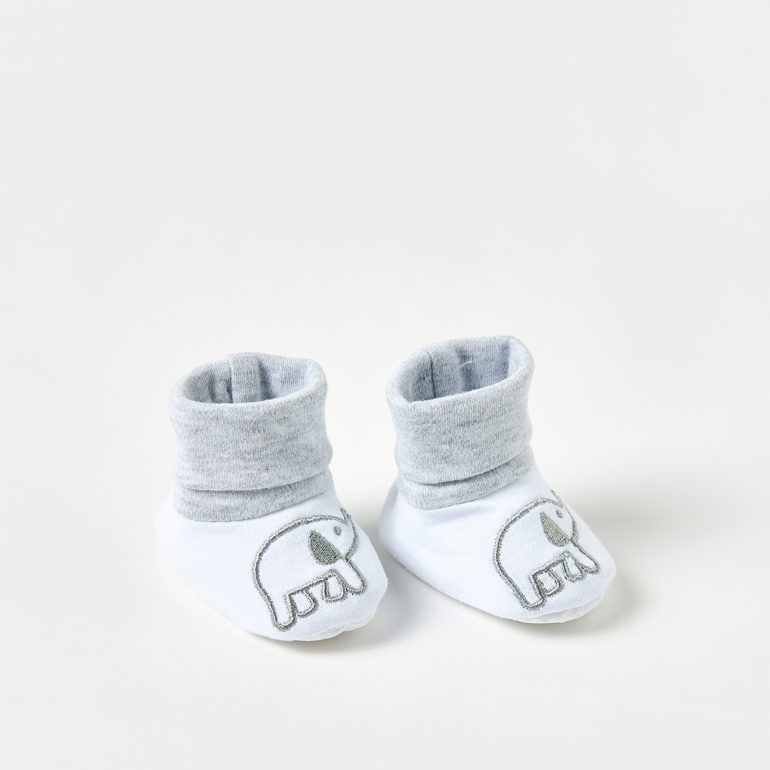 Juniors Elephant Print Booties - Set of 3-baby-boys-shoes-booties-image-5