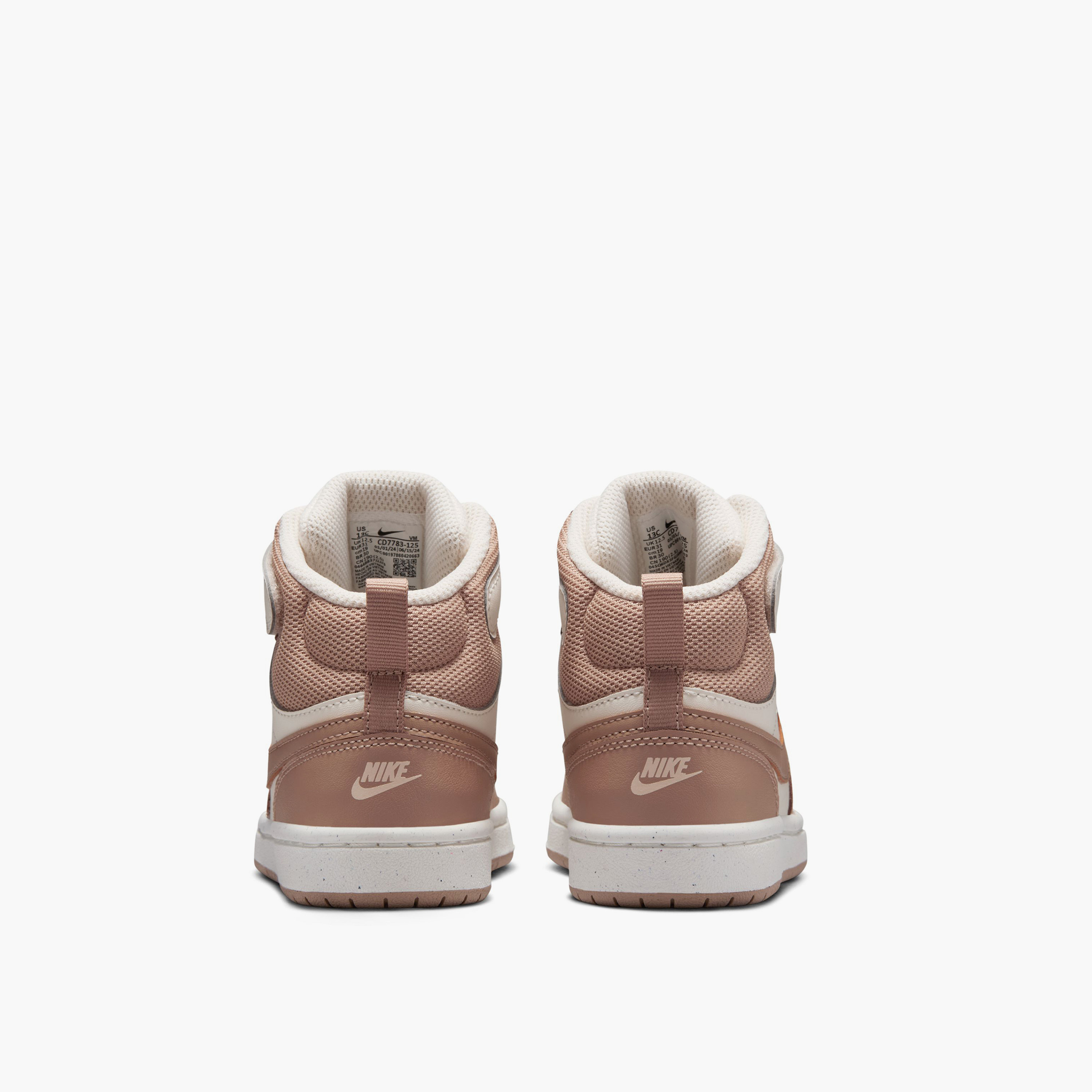 Nike Girls Court Borough Mid 2 Lace-Up Sneakers NKCD7783 | OE-girls-shoes-sneakers-image-15