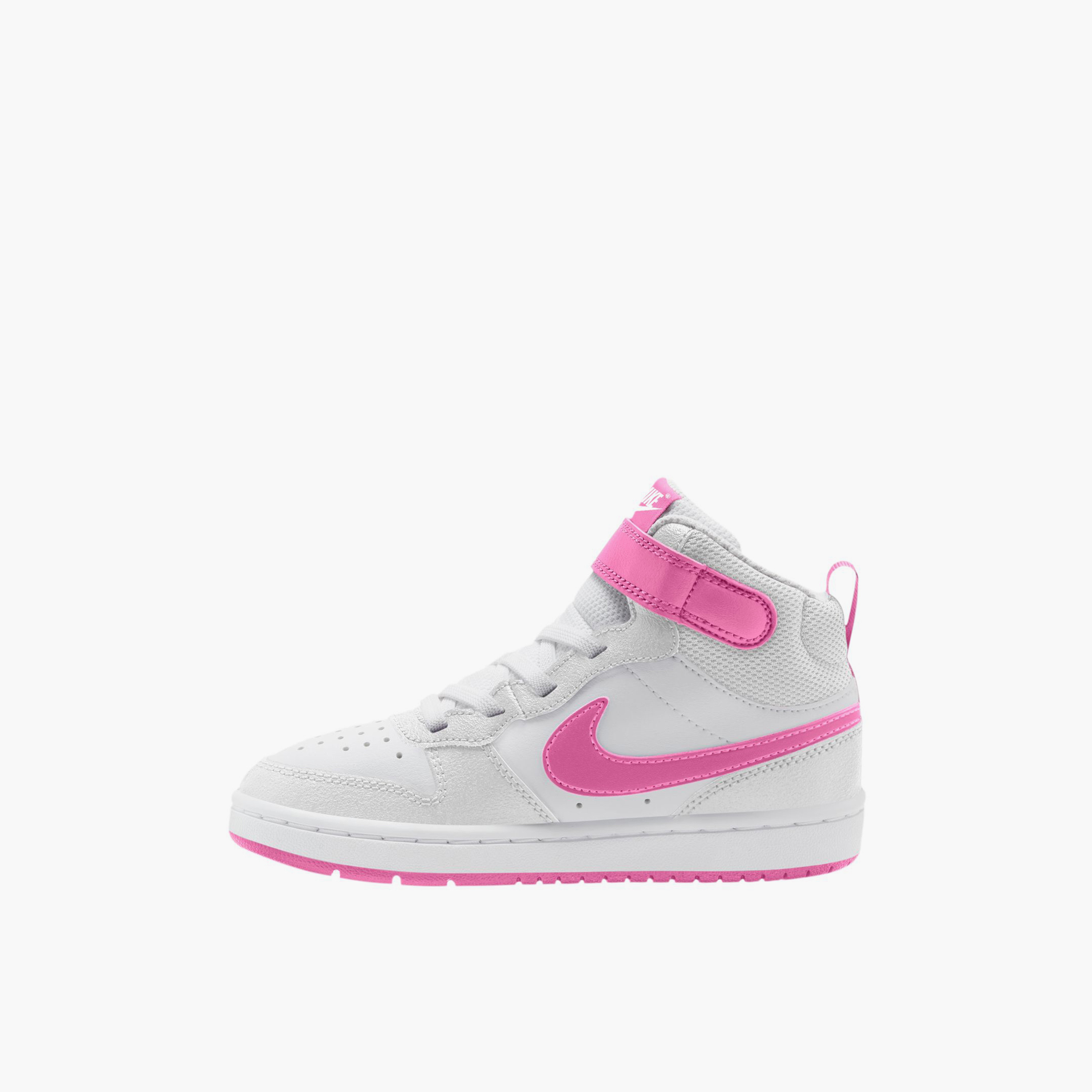 Nike Girls' COURT BOROUGH MID 2V Hook & Loop Mid Cut Sneakers-baby-girls-shoes-closedshoes-image-1