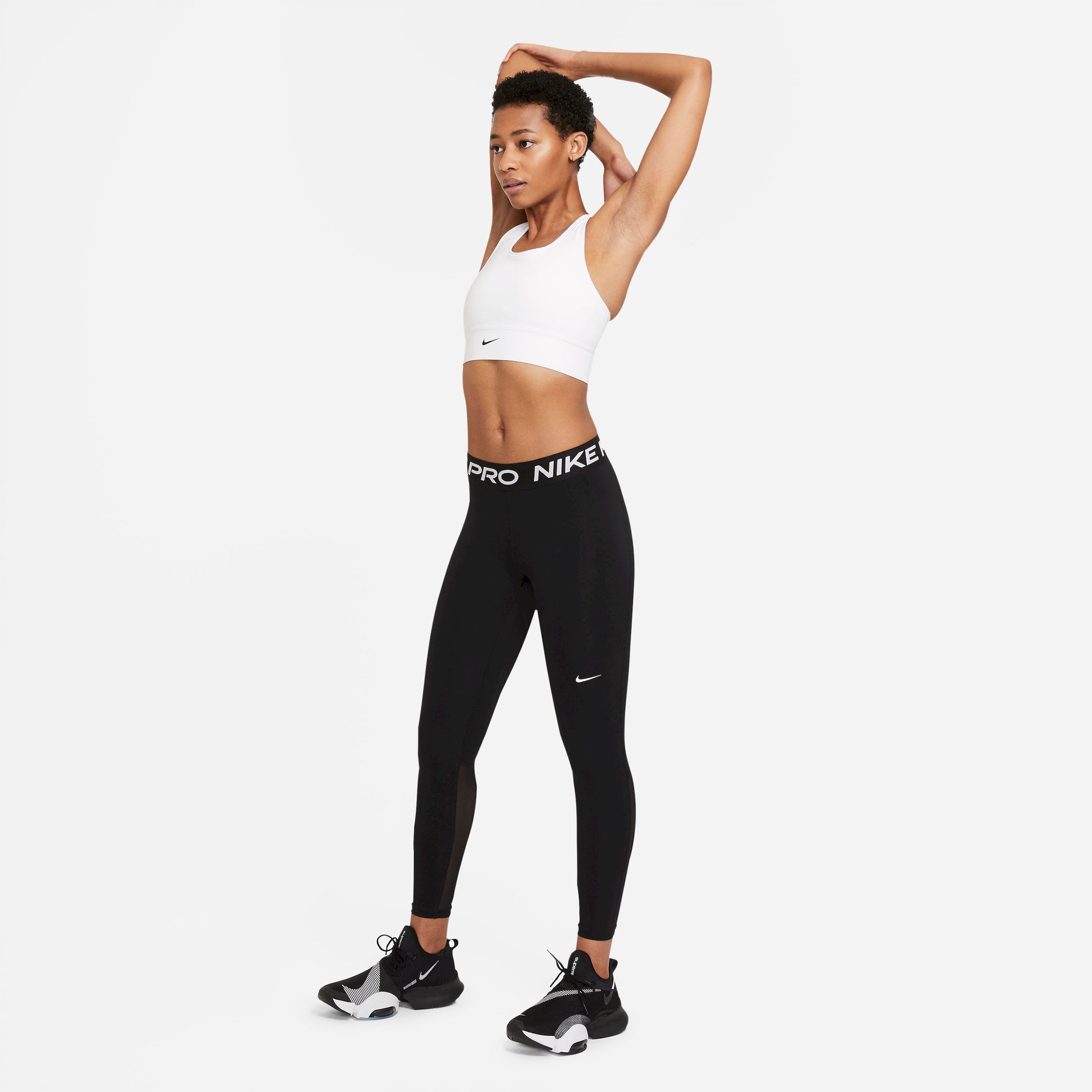Nike Women's Pro Mid-Rise Mesh-Paneled Leggings NKCZ9779 | OE-women-clothing-bottoms-leggings-image-2