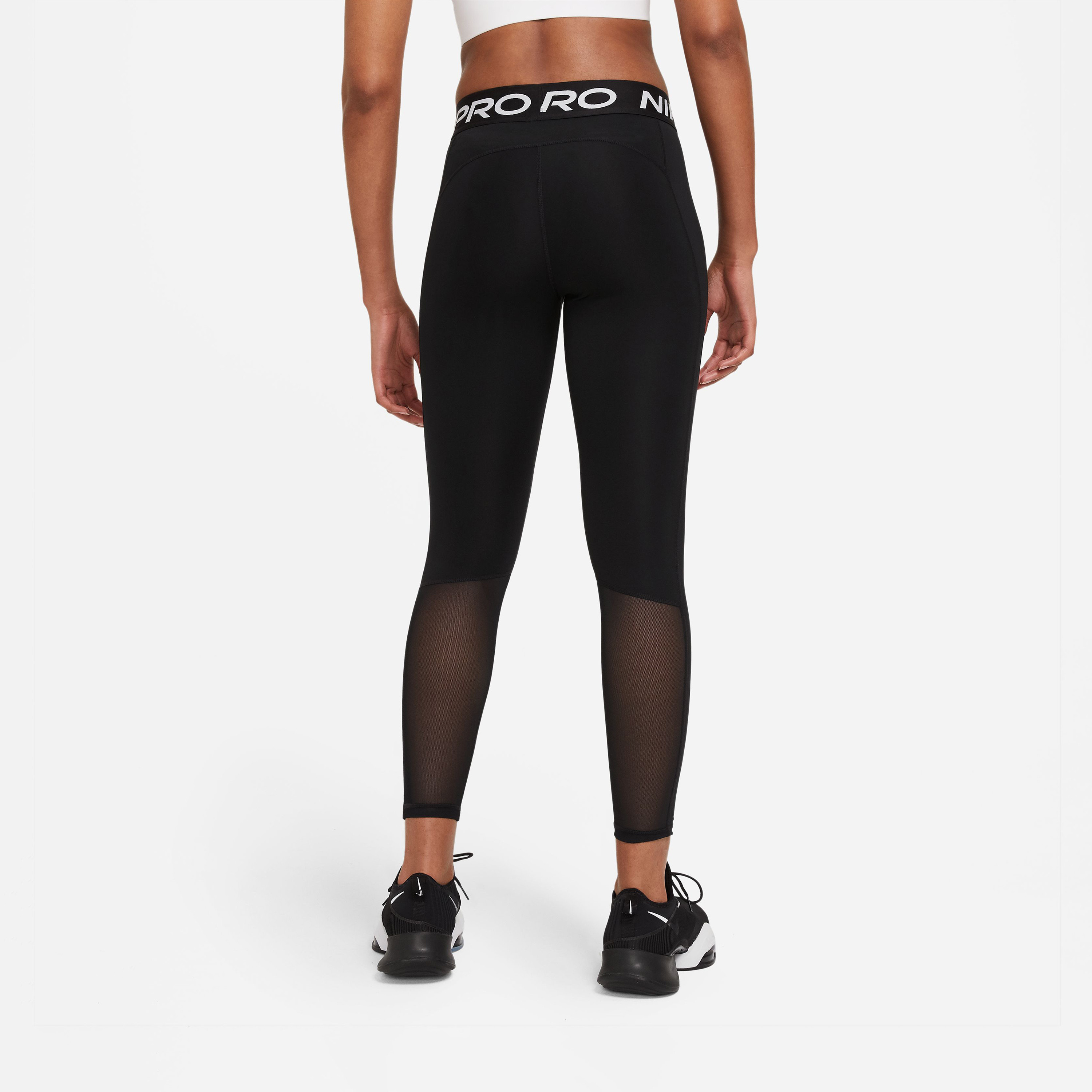 نايكي- بنطال رياضي نسائي برو متوسط ​​الارتفاع بألواح شبكية، NKCZ9779 | OE-women-clothing-bottoms-leggings-image-3