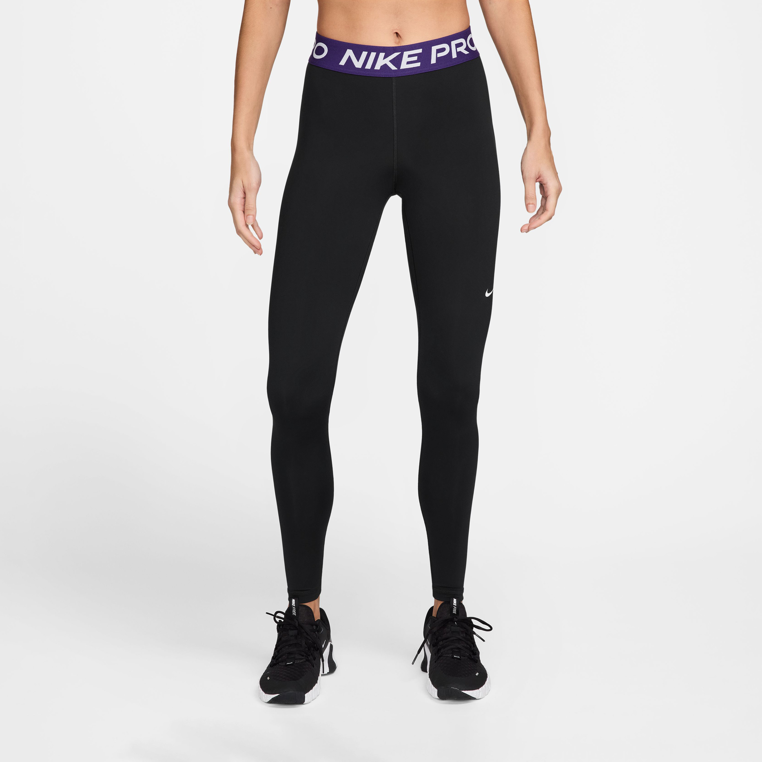 نايكي- بنطال رياضي نسائي برو متوسط ​​الارتفاع بألواح شبكية، NKCZ9779 | OE-women-clothing-bottoms-leggings-image-9