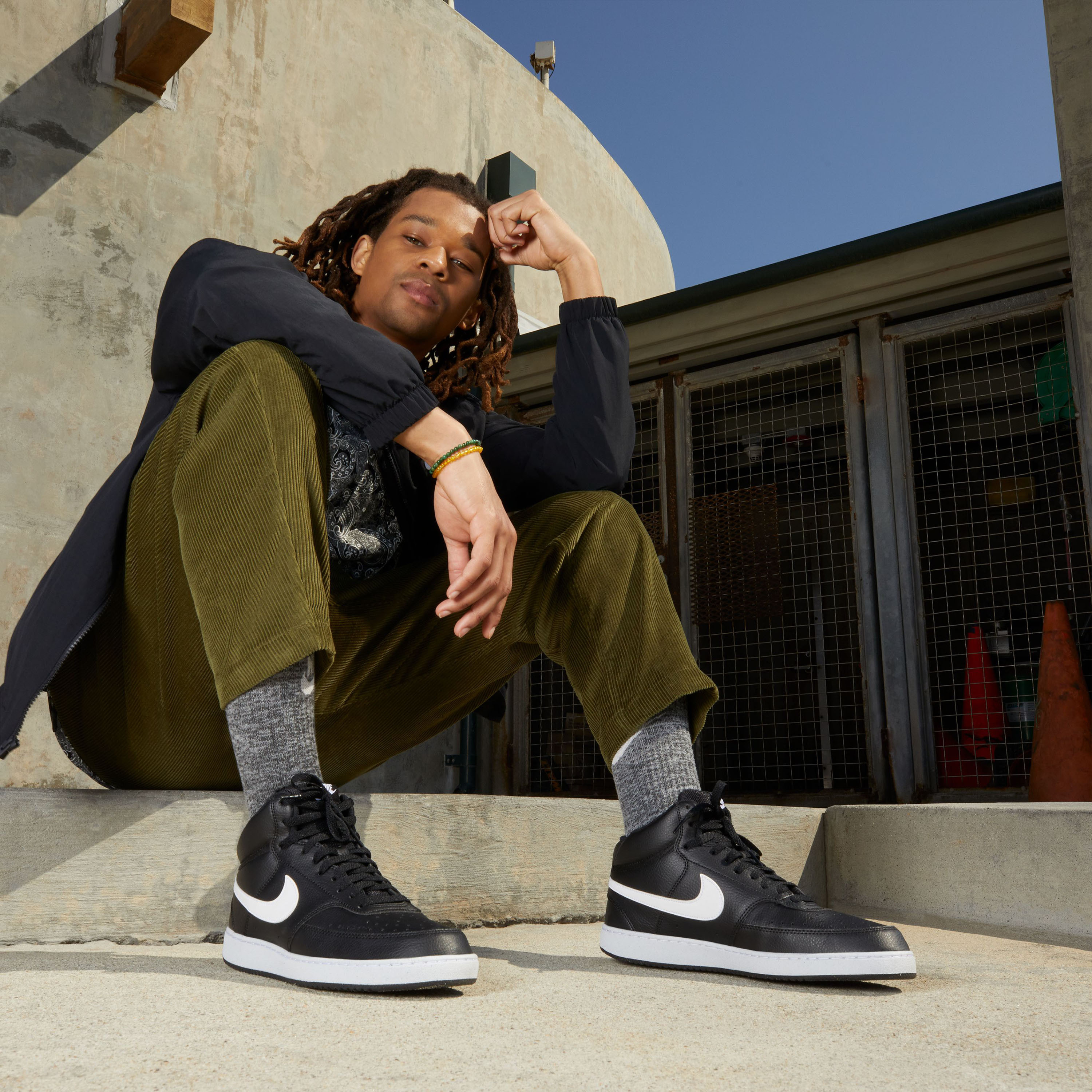 Nike Men's Court Vision Mid Nn Lace-Up Low Ankle Sneakers NKDN3577 | OE-sports-men-shoes-image-18