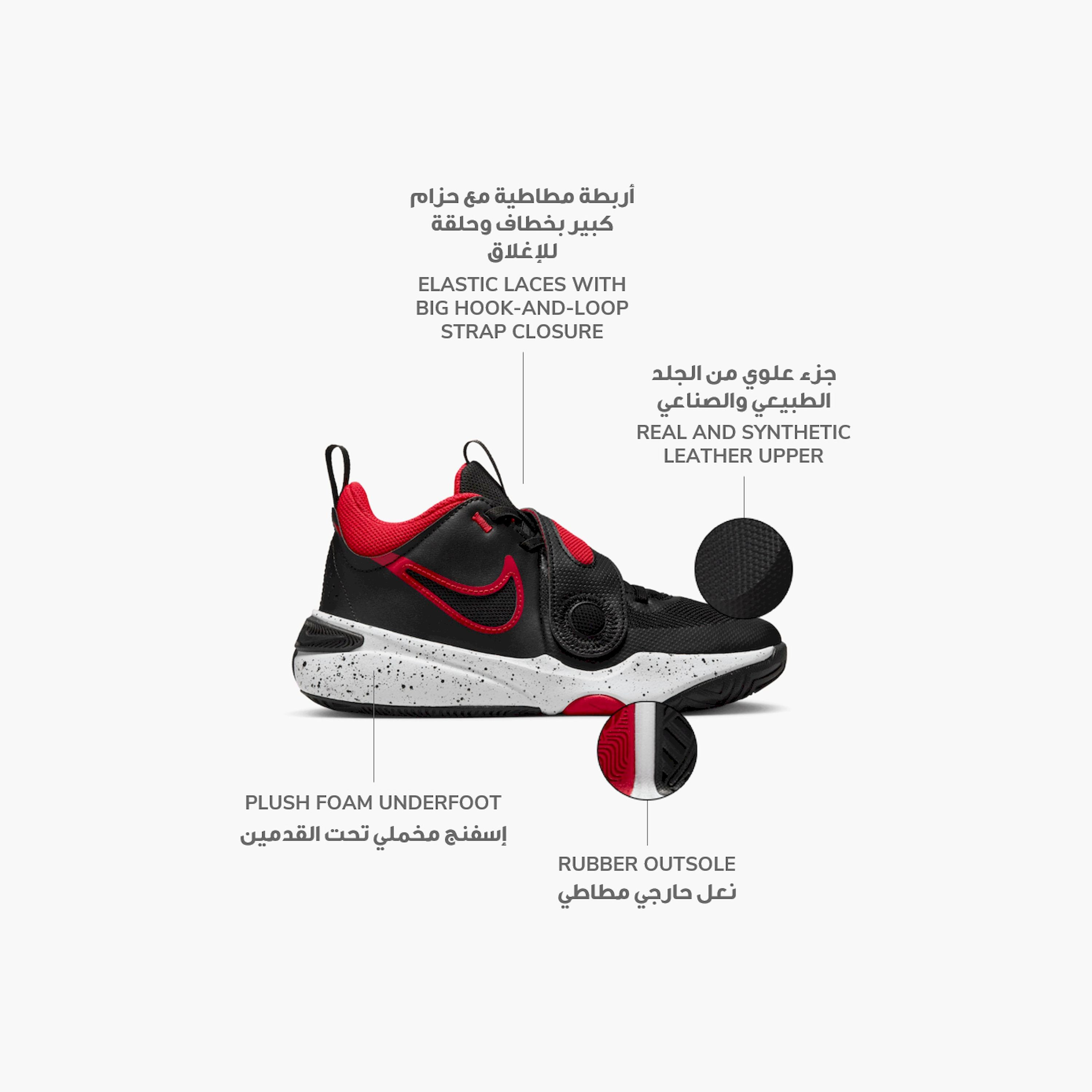 Nike Boys Team Hustle D11 Hook & Loop Lightweight Shoes-sports-boys-shoes-image-2