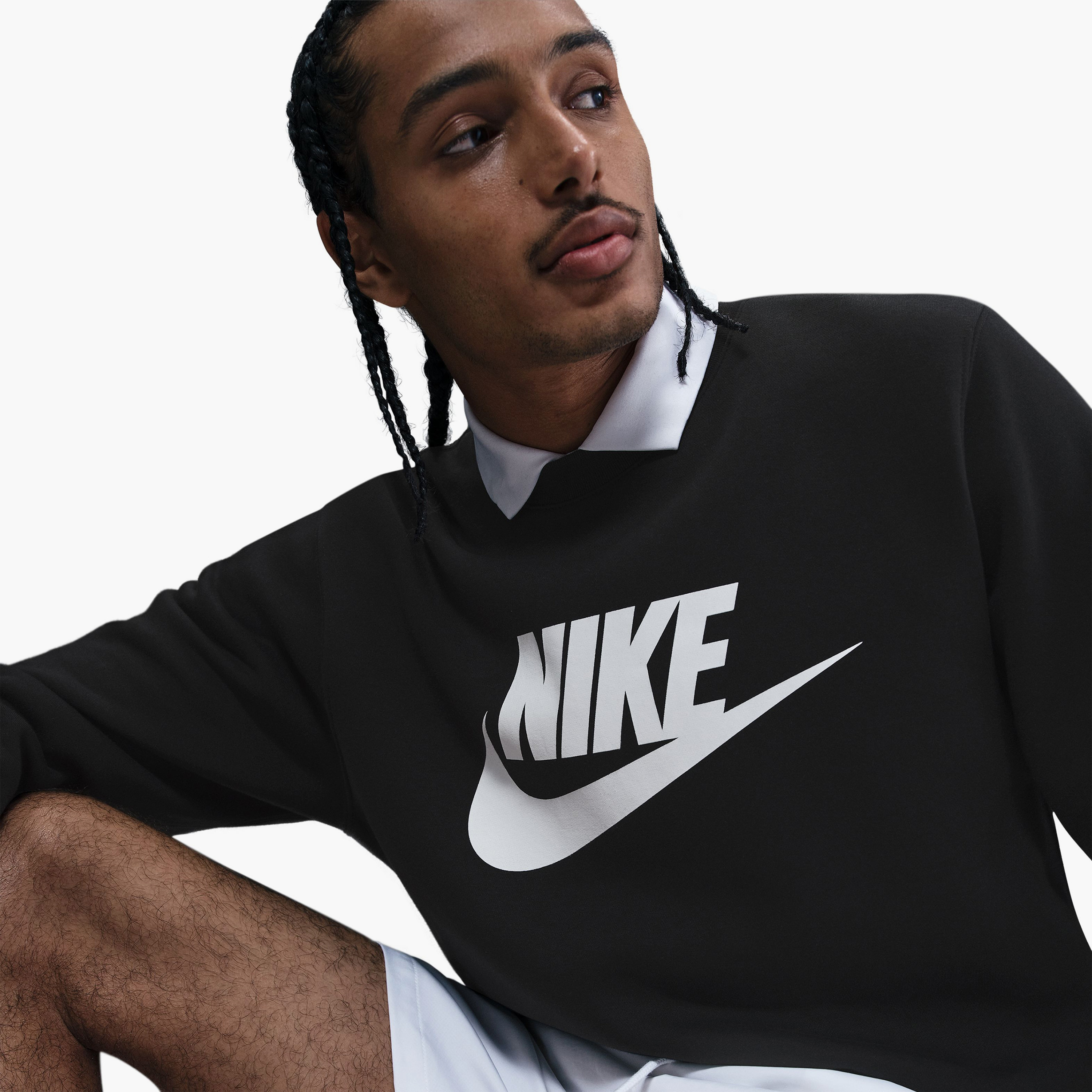 Nike Men's Club Brushed Fleece Crew Neck Sweatshirt NKFN3890 | OE-men-winterwear-hoodiesandsweatshirts-image-5