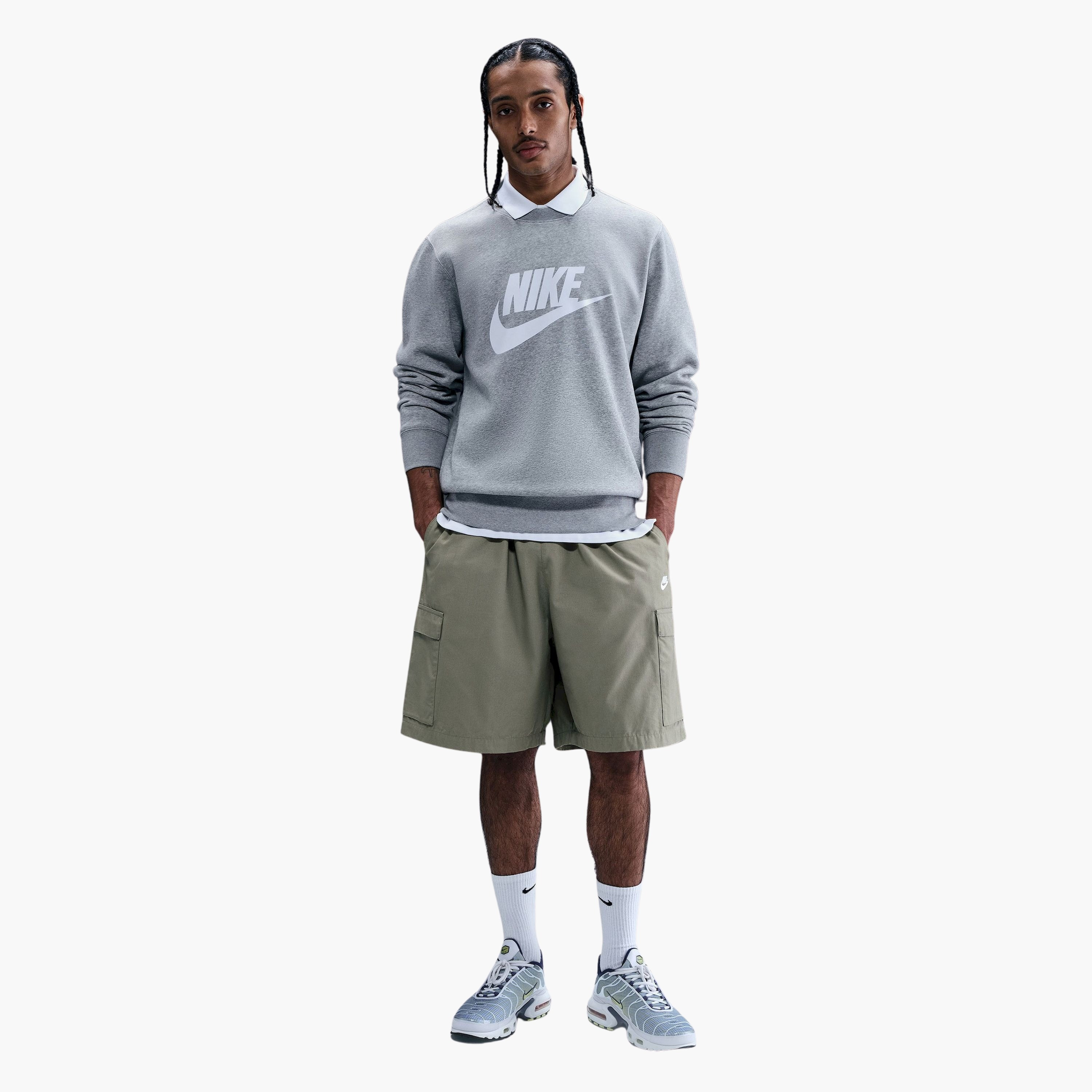 Nike Men's Club Brushed Fleece Crew Neck Sweatshirt NKFN3890 | OE-men-winterwear-hoodiesandsweatshirts-image-4