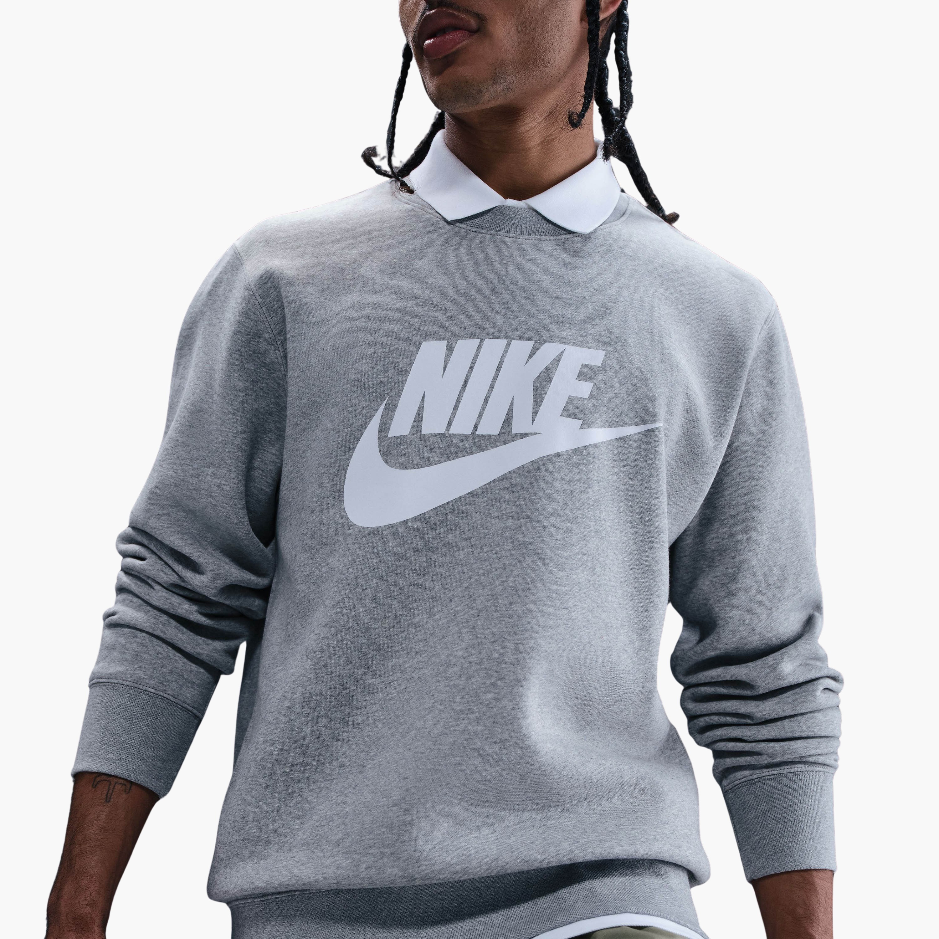 Nike Men's Club Brushed Fleece Crew Neck Sweatshirt NKFN3890 | OE-men-winterwear-hoodiesandsweatshirts-image-8