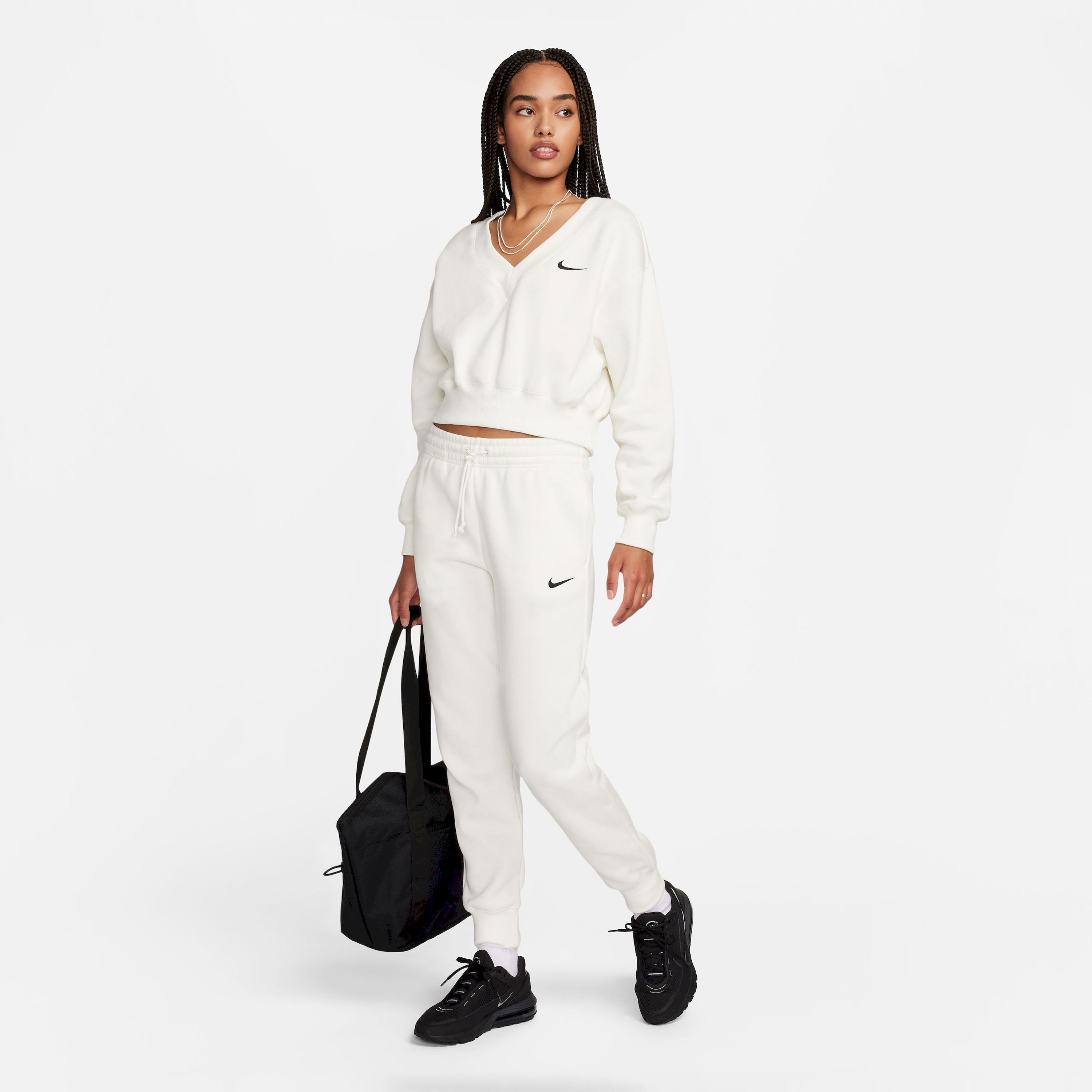 نايكي- بنطال رياضي نسائي من فينيكس فليس بخصر متوسط ​​NKFZ7626 | OE-women-clothing-bottoms-joggers-image-13