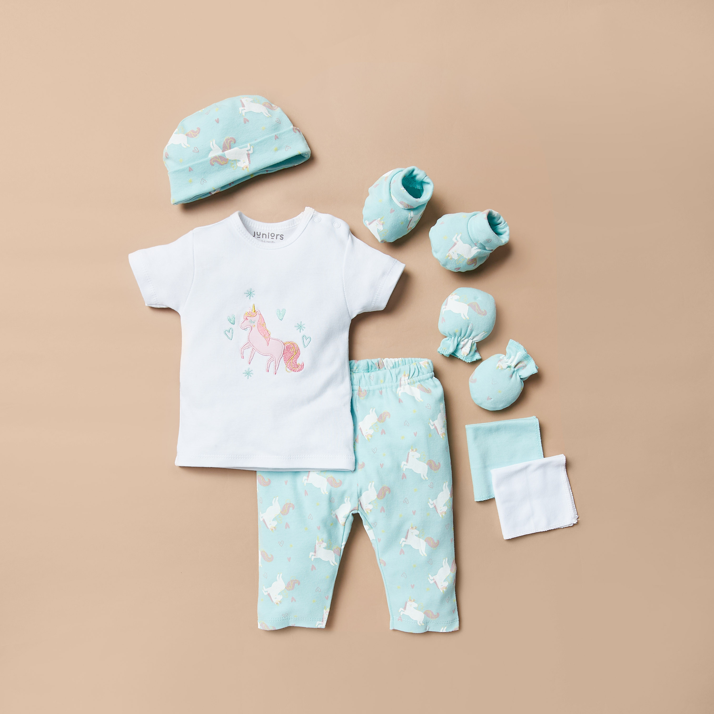 Juniors 8-Piece Unicorn Embroidered Clothing Gift Basket Set-baby-girls-clothing-setsandcoords-image-2
