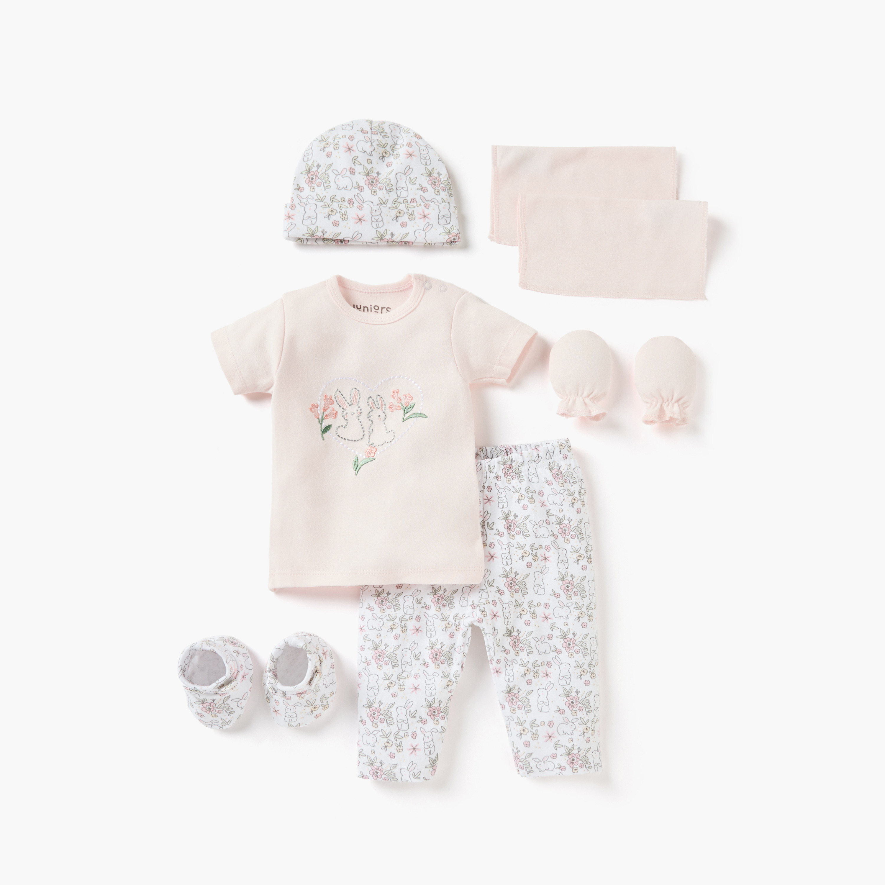 طقم هدايا ملابس أرنب 7 قطع من جونيورز-baby-girls-clothing-setsandcoords-image-2