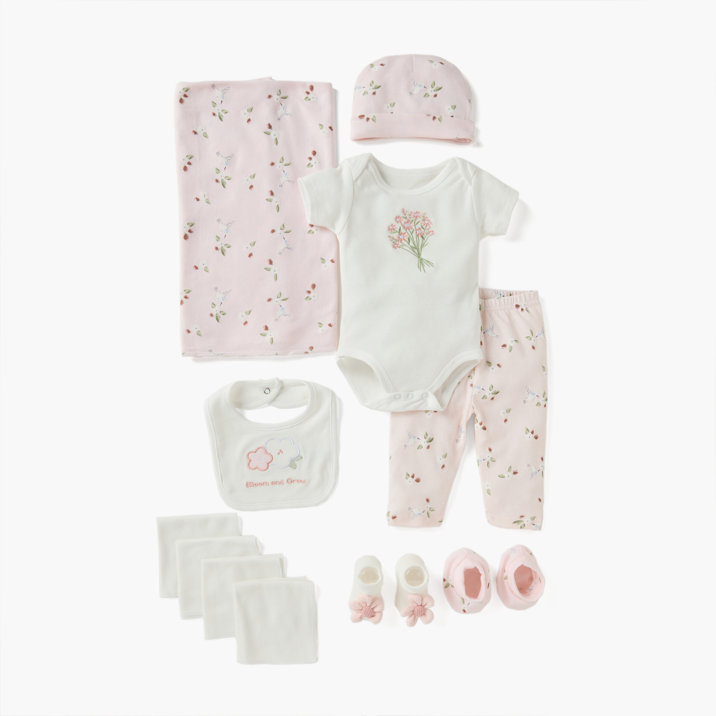 Juniors 12-Piece Floral Print Clothing Gift Set-baby-girls-clothing-setsandcoords-image-2