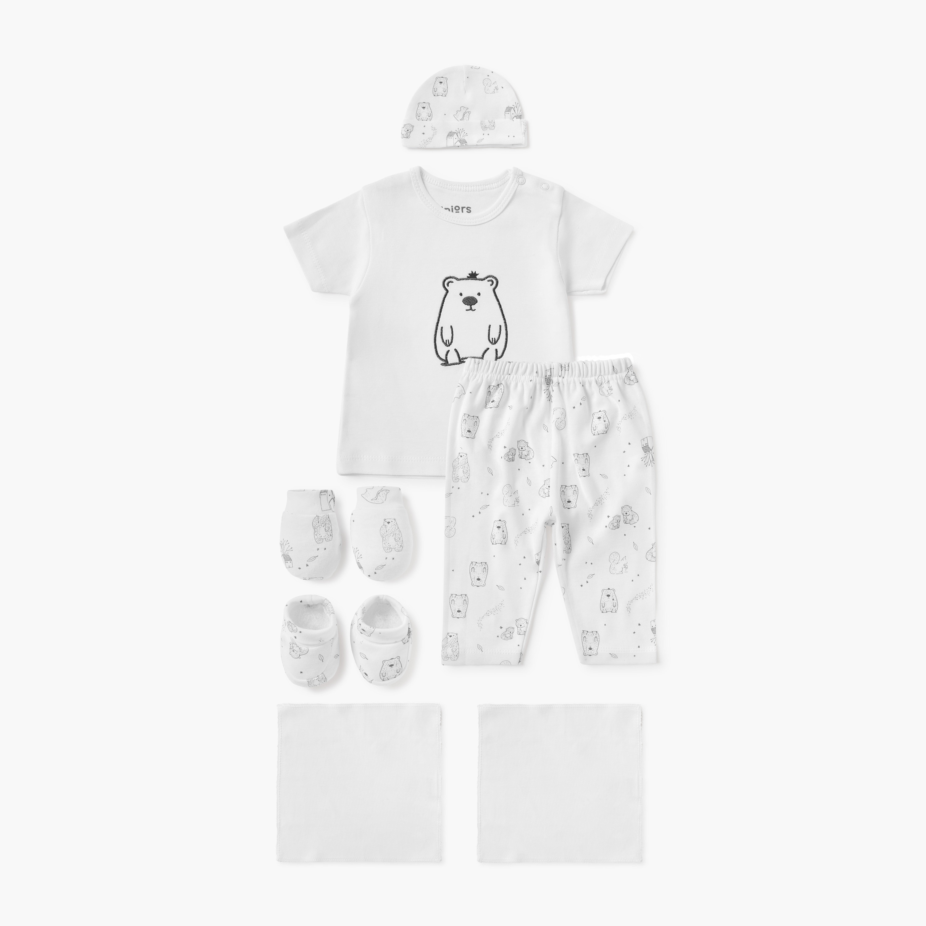 Juniors Bear Print 8-Piece Clothing Gift Set-baby-boys-clothing-setsandcoords-image-2