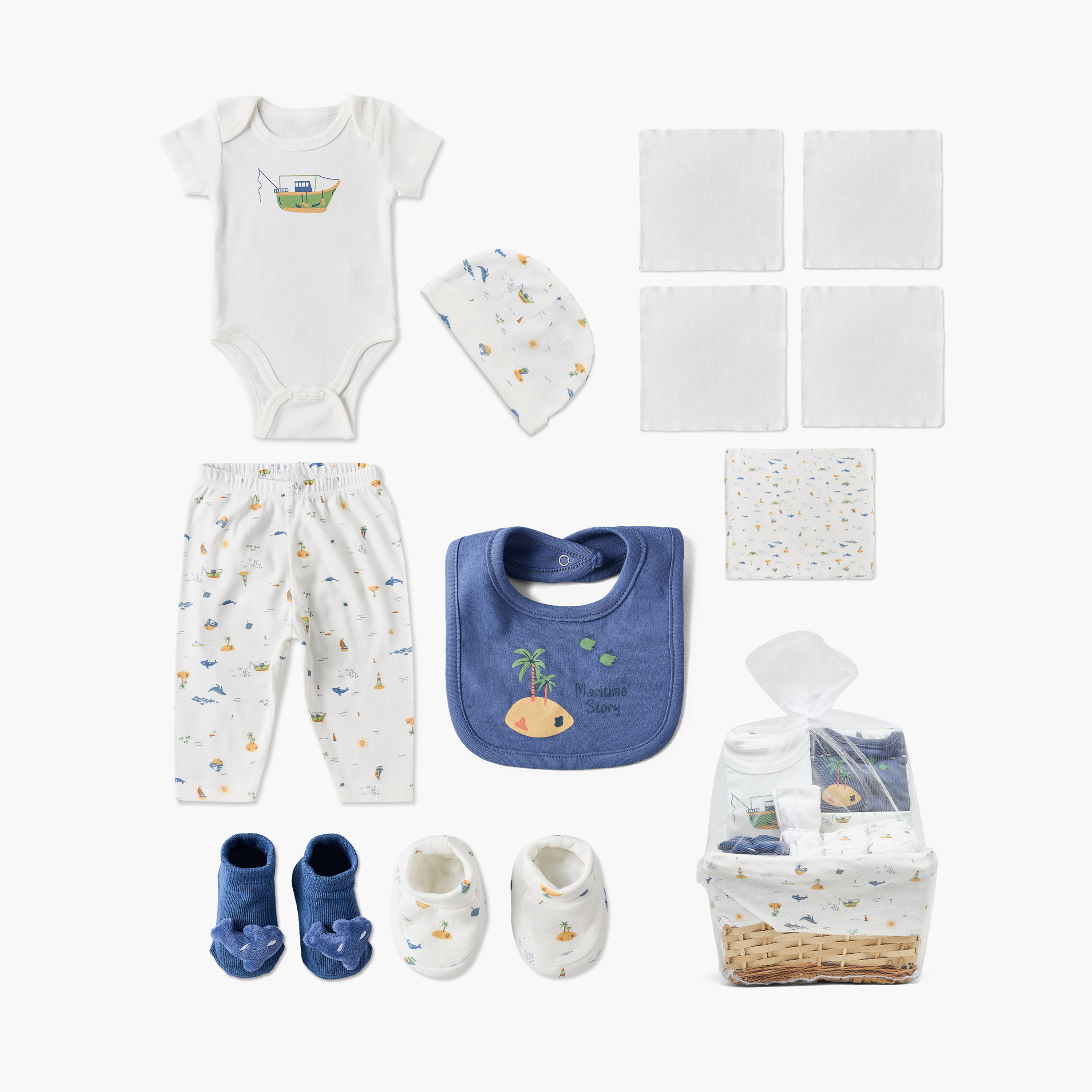 Set of 12 Juniors Clothing Gift Set with Snap Button Closure-baby-boys-clothing-setsandcoords-image-1