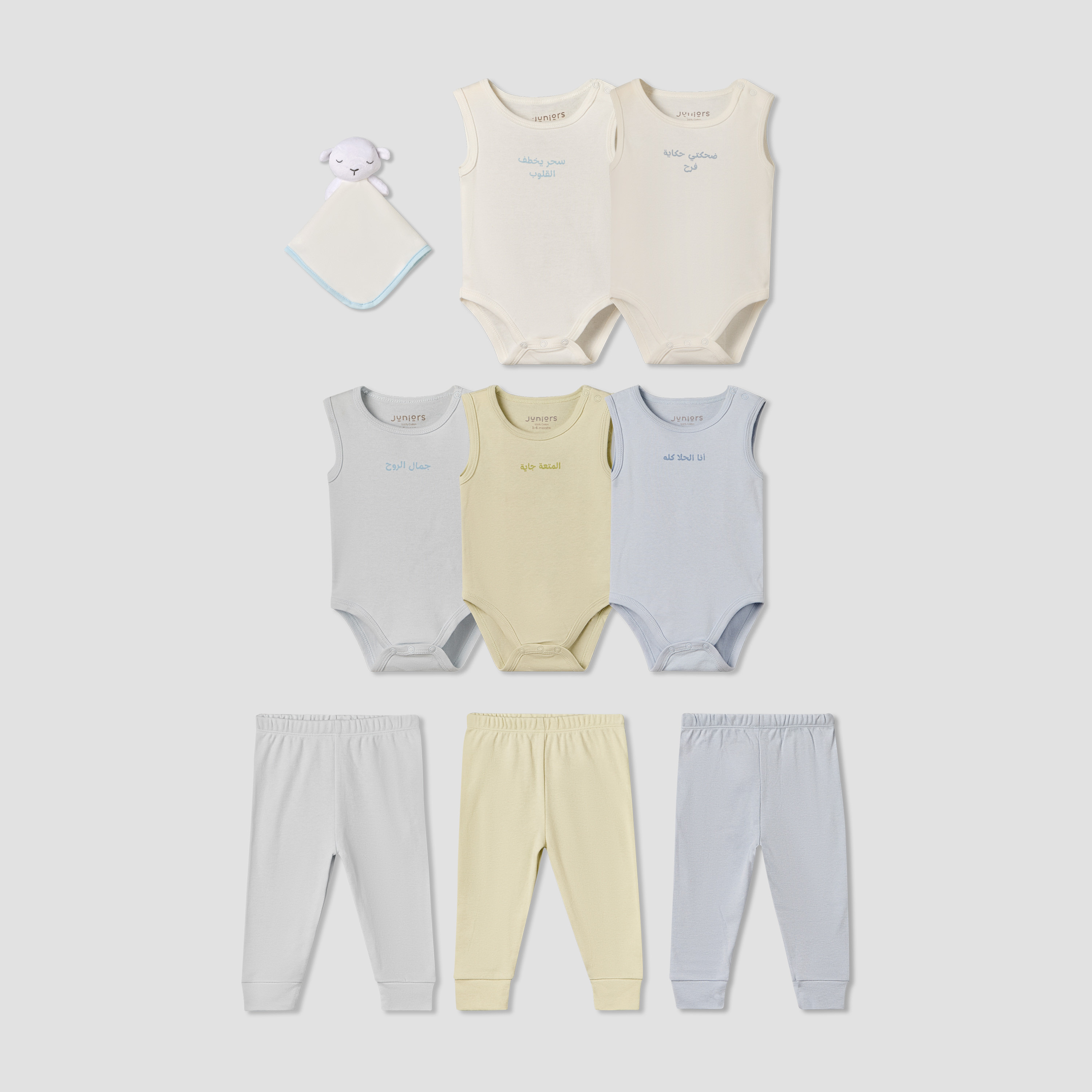 Set of 9 Juniors Clothing Gift Set with Snap Button Closure-baby-girls-clothing-setsandcoords-image-1