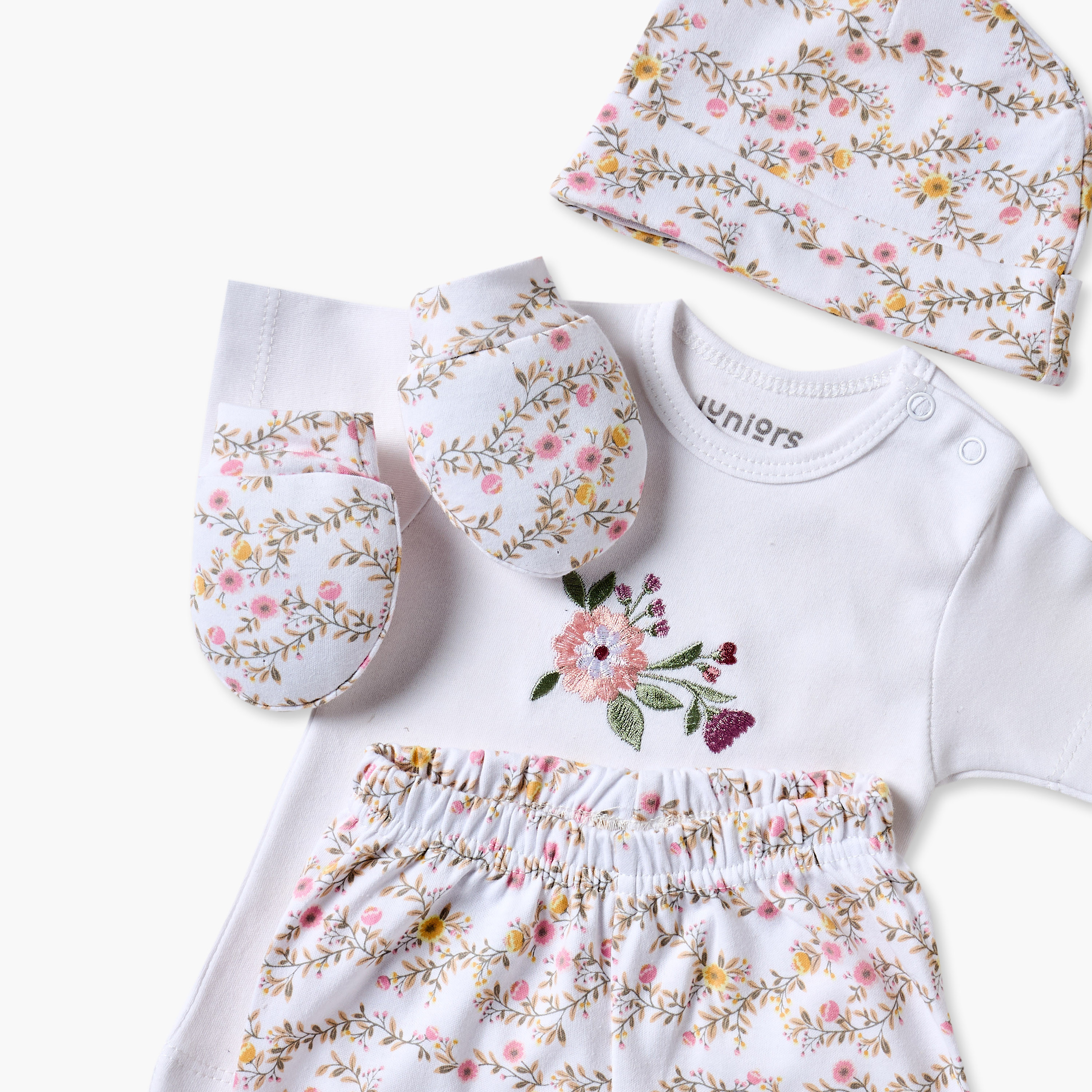 طقم هدايا ملابس بطبعات أزهار من جونيورز - 8 قطع-baby-girls-clothing-setsandcoords-image-10