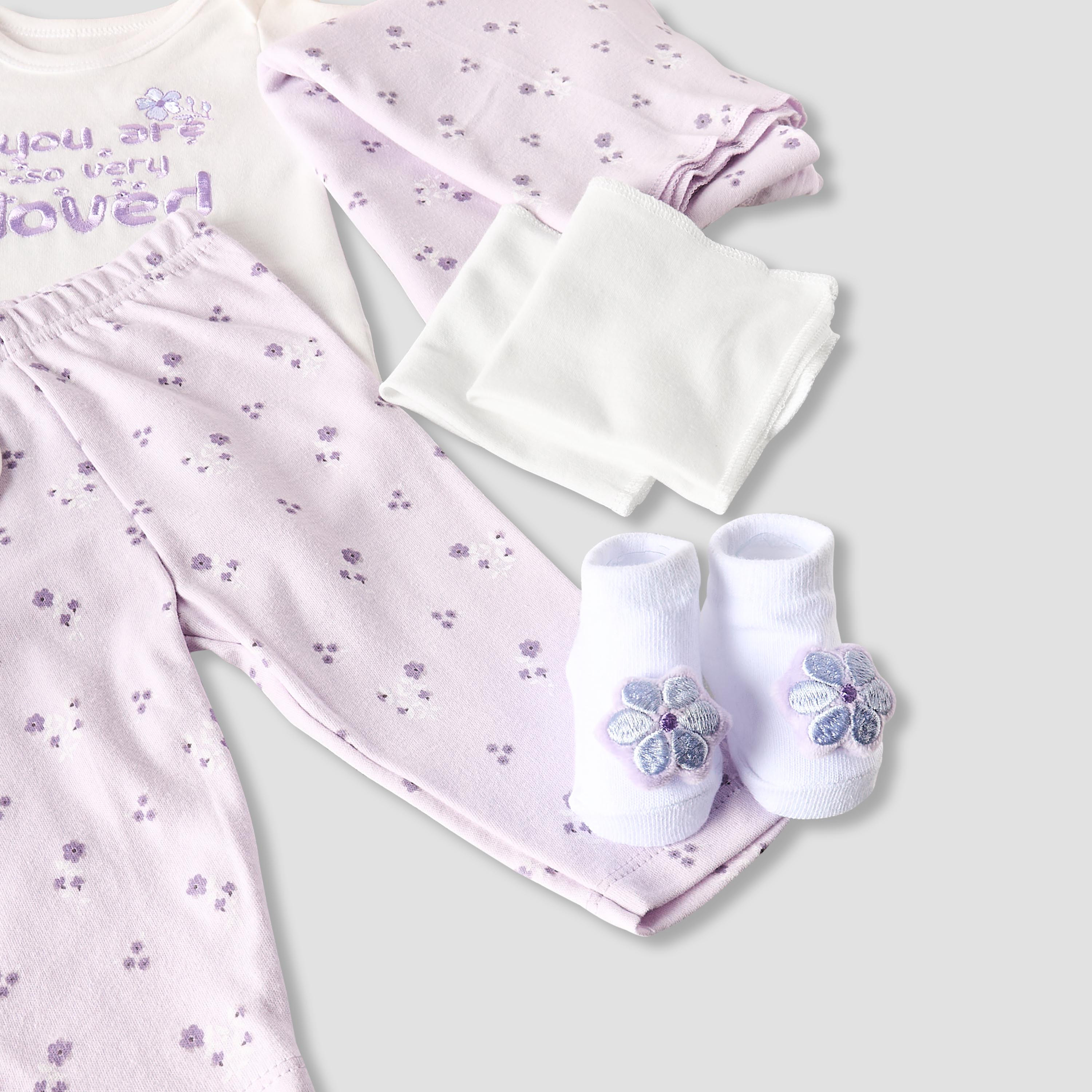 Set of 12 Juniors Clothing Gift Set with Floral Print-baby-girls-clothing-setsandcoords-image-12