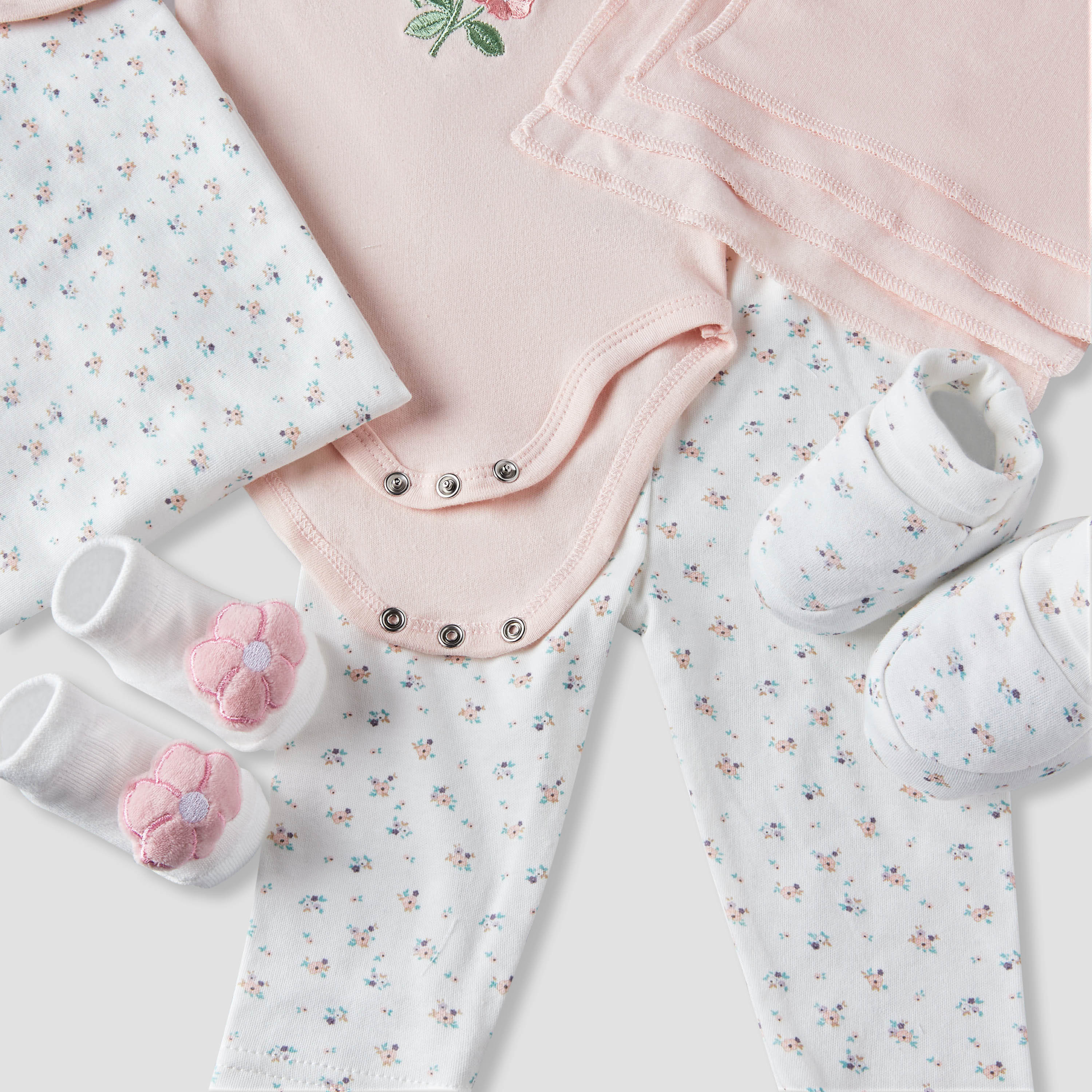 Set of 11 Juniors Clothing Gift Set with Floral Print-baby-girls-clothing-setsandcoords-image-12