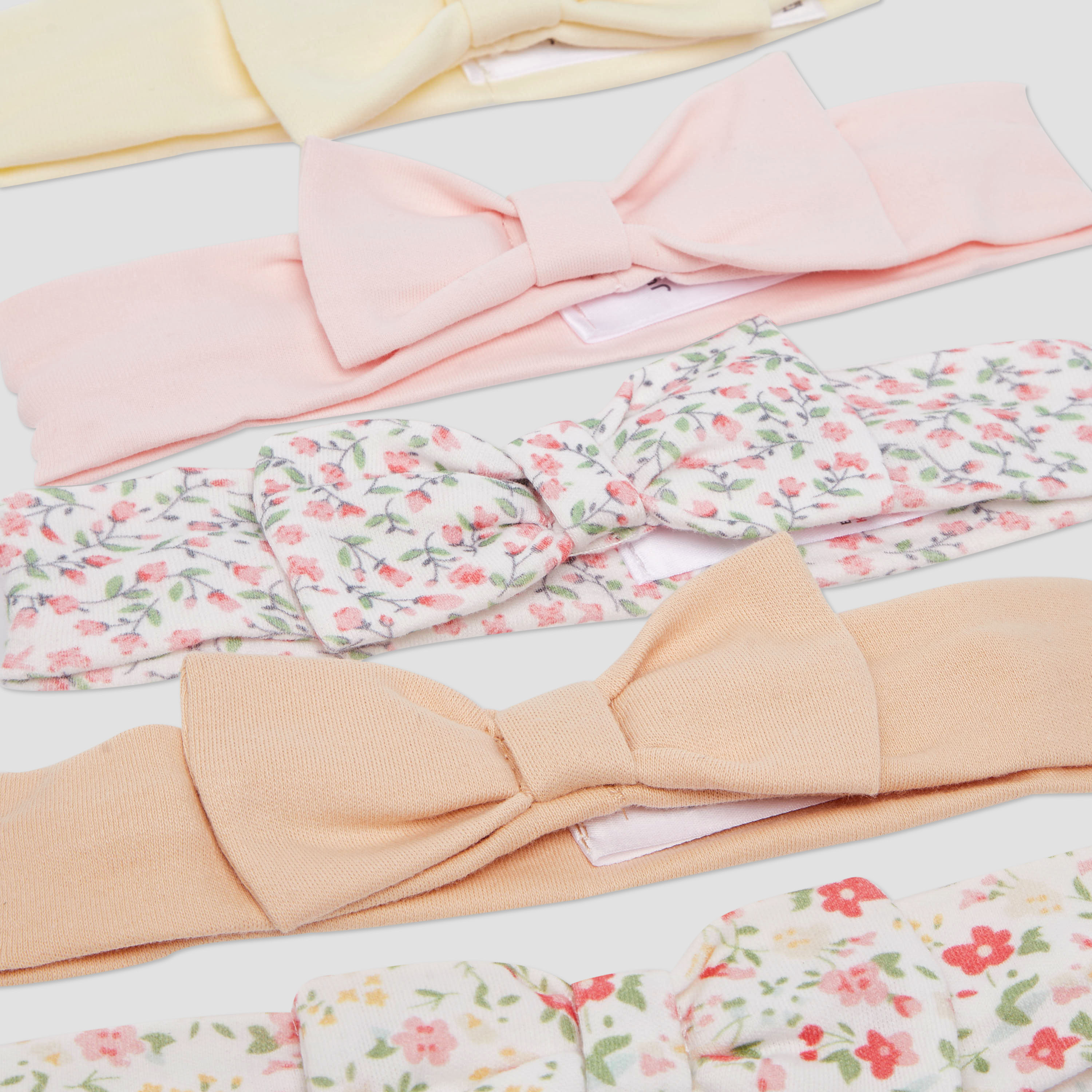طقم شريطة رأس متنوعة للبنات مع فيونكة - قطن - طقم من 5 قطع من جونيورز-baby-girls-accessories-hairaccessories-image-9