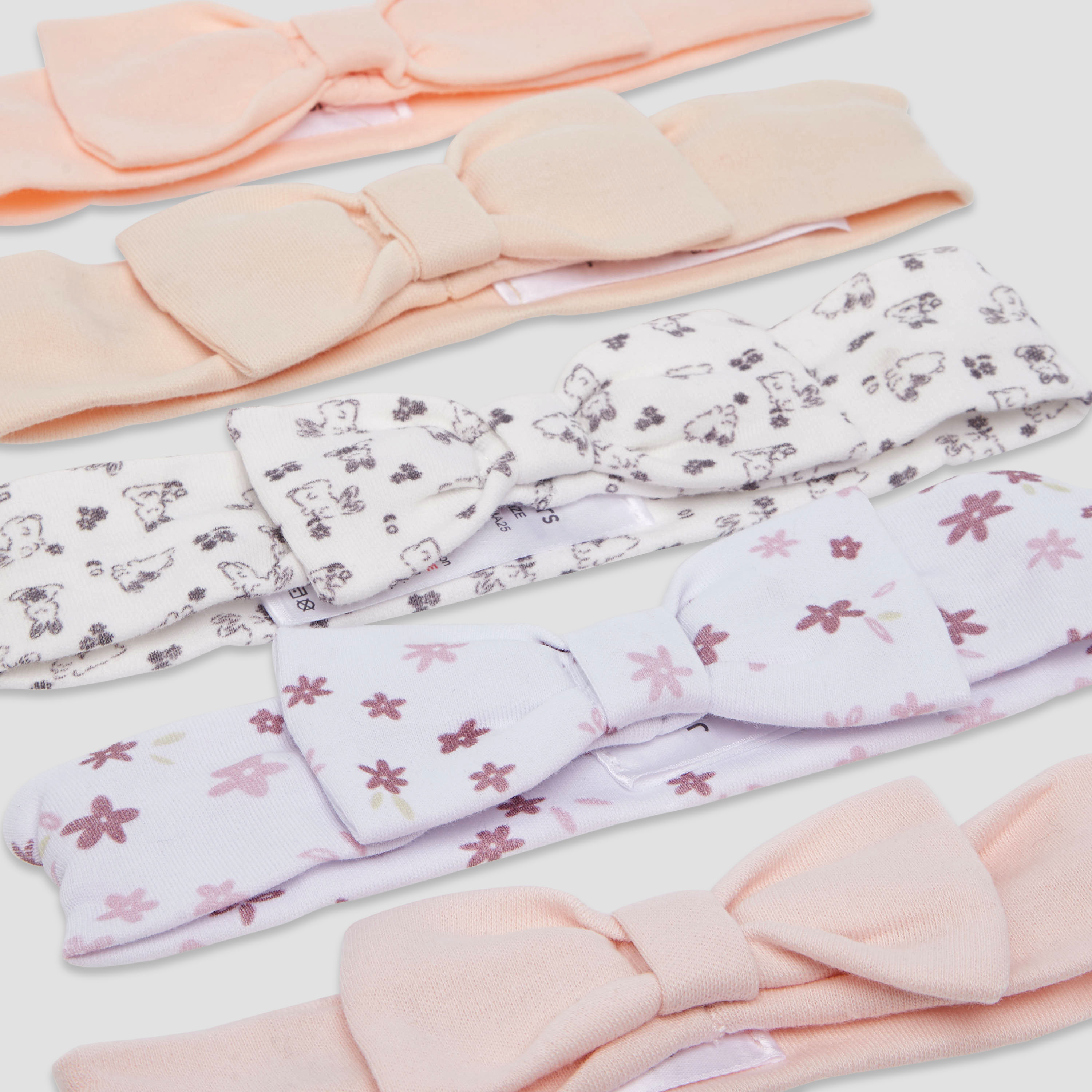 Juniors Girls Assorted Headband with Bow - Cotton - Set of 5-baby-girls-accessories-hairaccessories-image-9