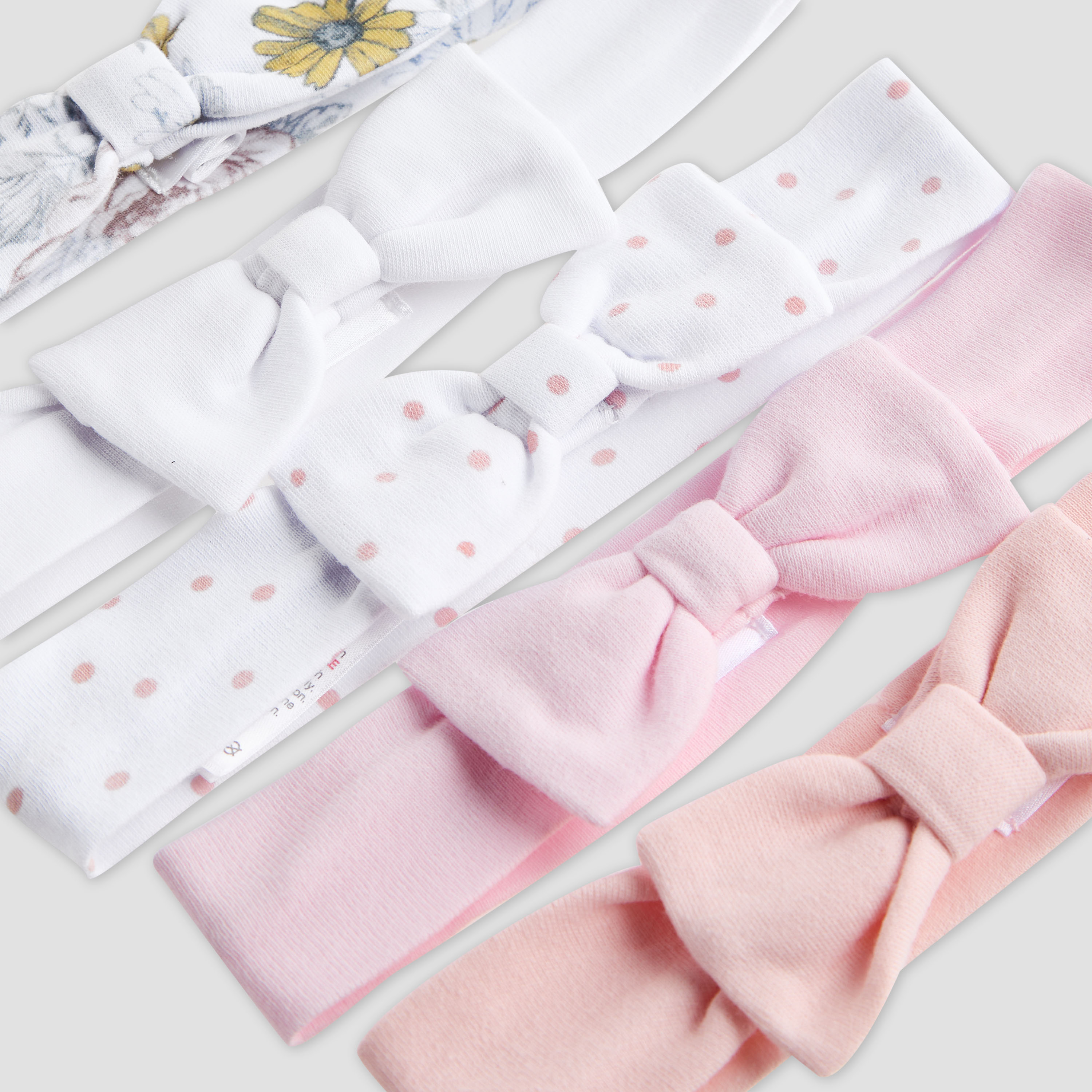 Juniors Printed Elasticated Headband with Bow Detail - Set of 5-baby-girls-accessories-hairaccessories-image-10