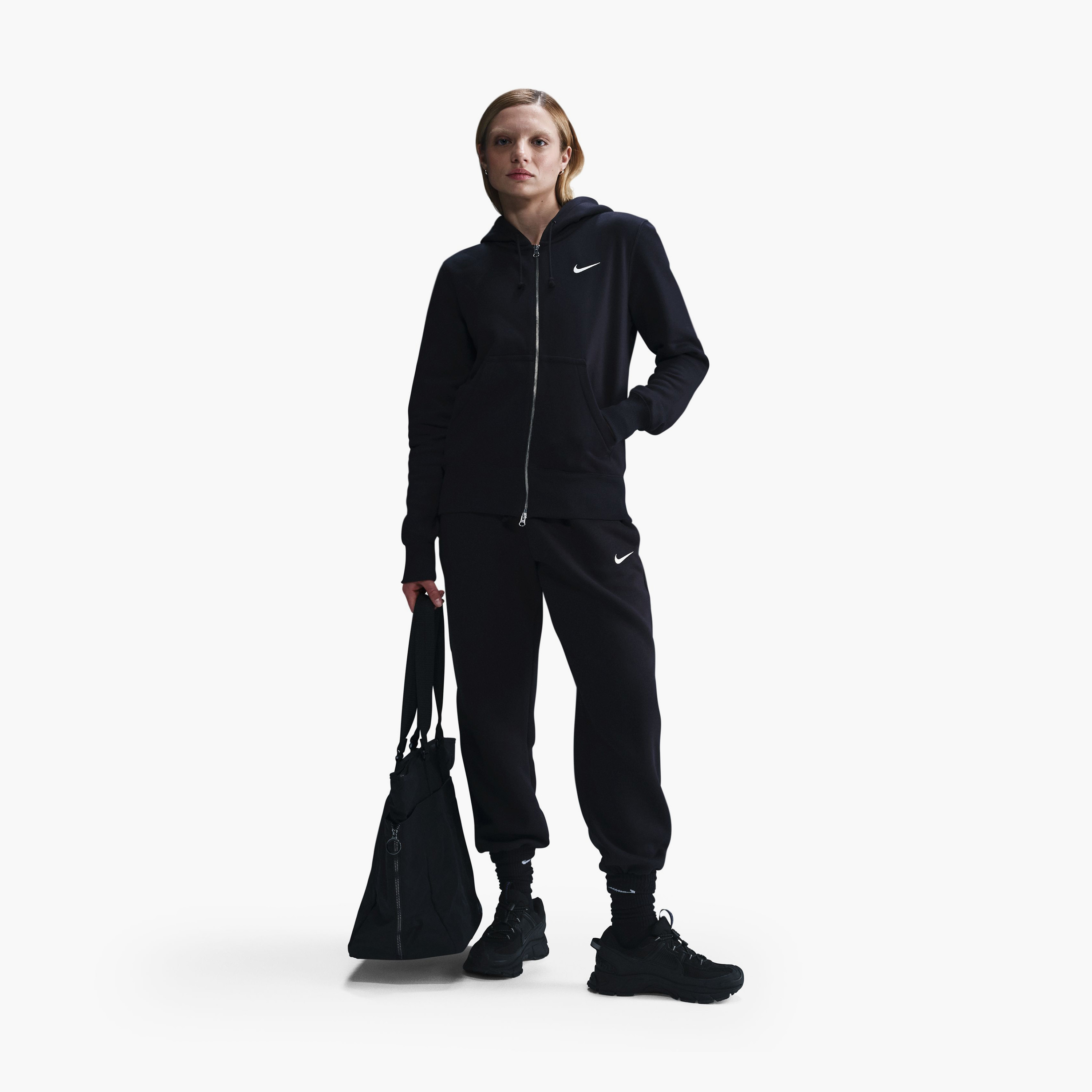 Nike Women's Sportswear Phoenix Fleece Full-Zip Hoodie NKHJ0995 | OE-women-winterwear-hoodiesandsweatshirts-sweatshirts-image-2