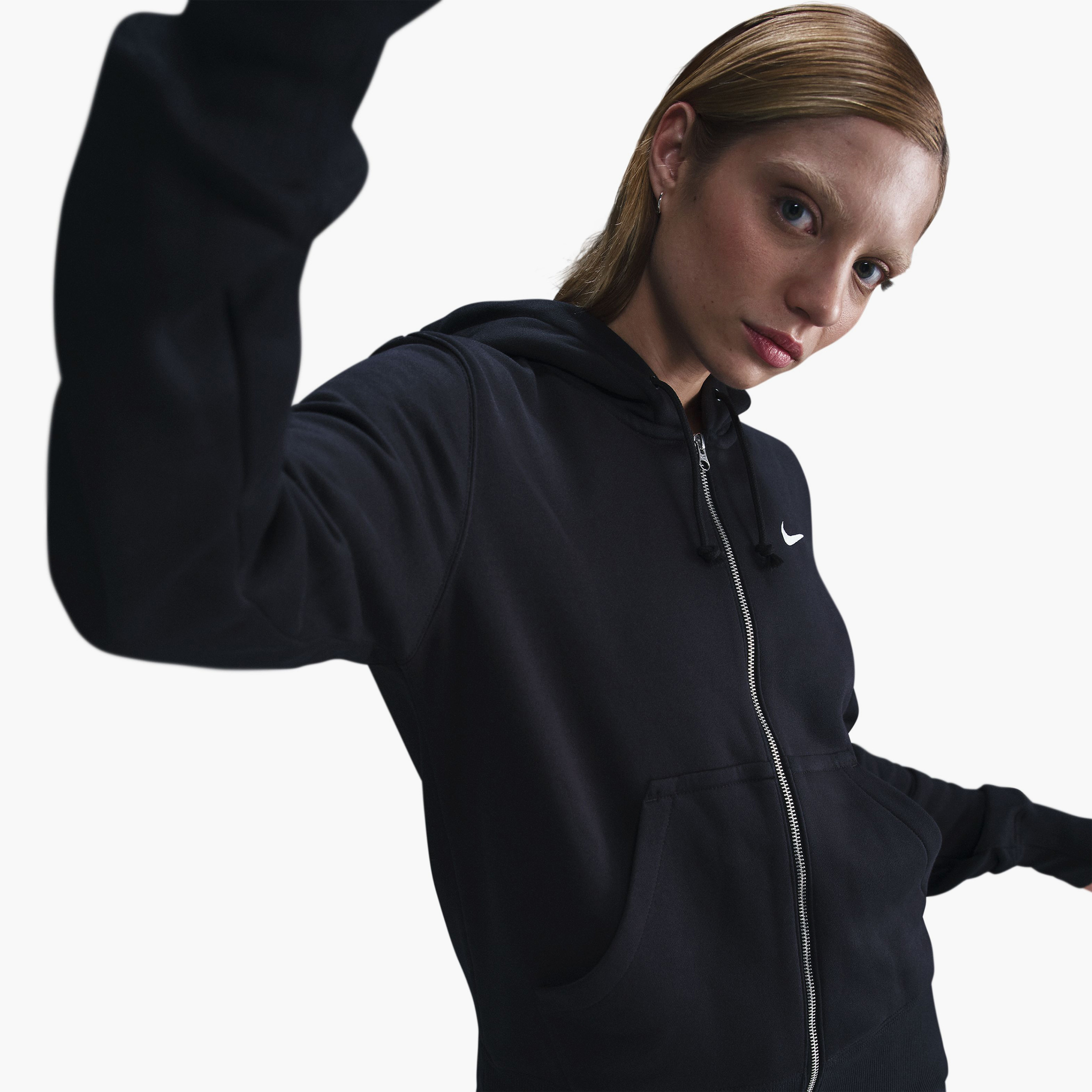 Nike Women's Sportswear Phoenix Fleece Full-Zip Hoodie NKHJ0995 | OE-women-winterwear-hoodiesandsweatshirts-sweatshirts-image-3