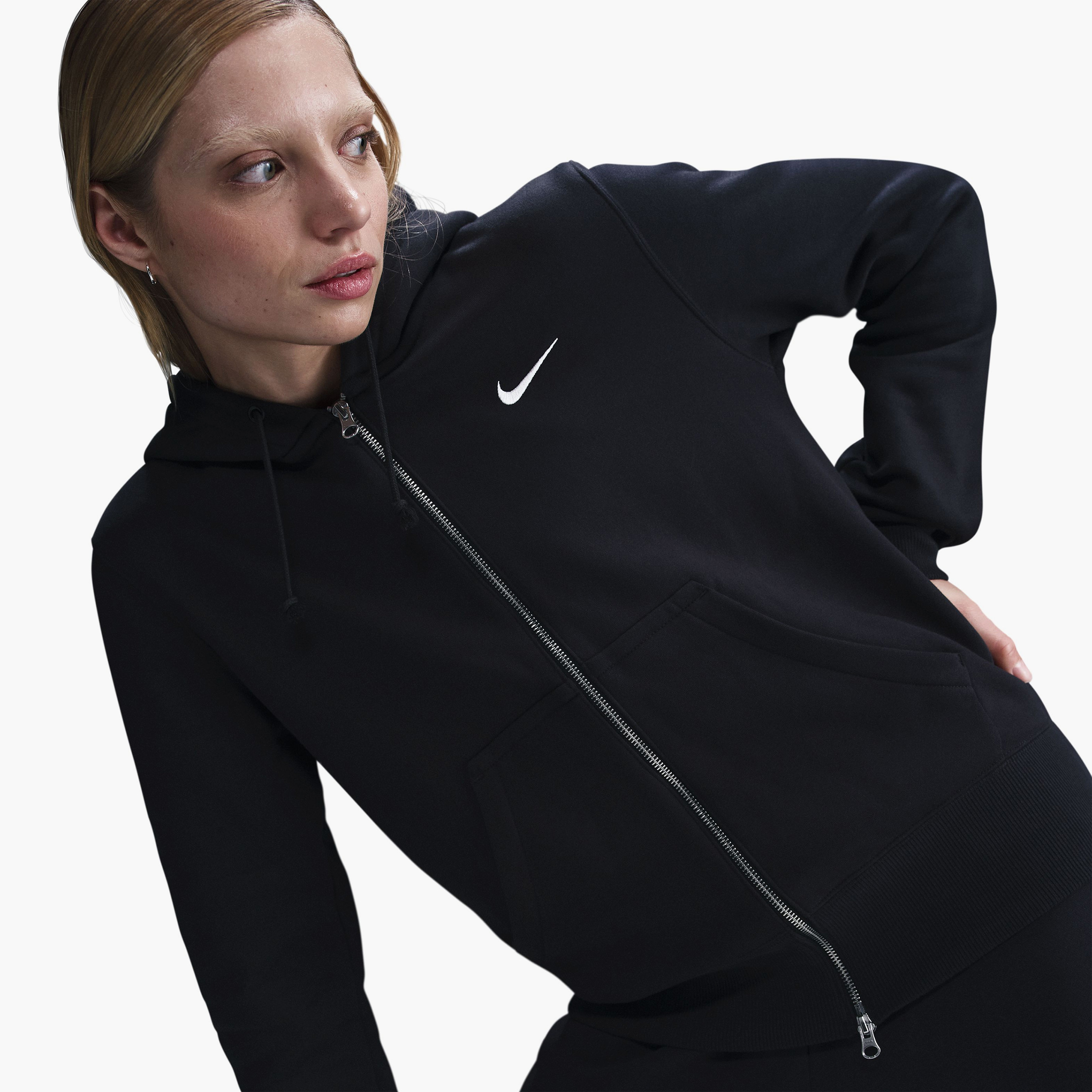 Nike Women's Sportswear Phoenix Fleece Full-Zip Hoodie NKHJ0995 | OE-women-winterwear-hoodiesandsweatshirts-sweatshirts-image-5