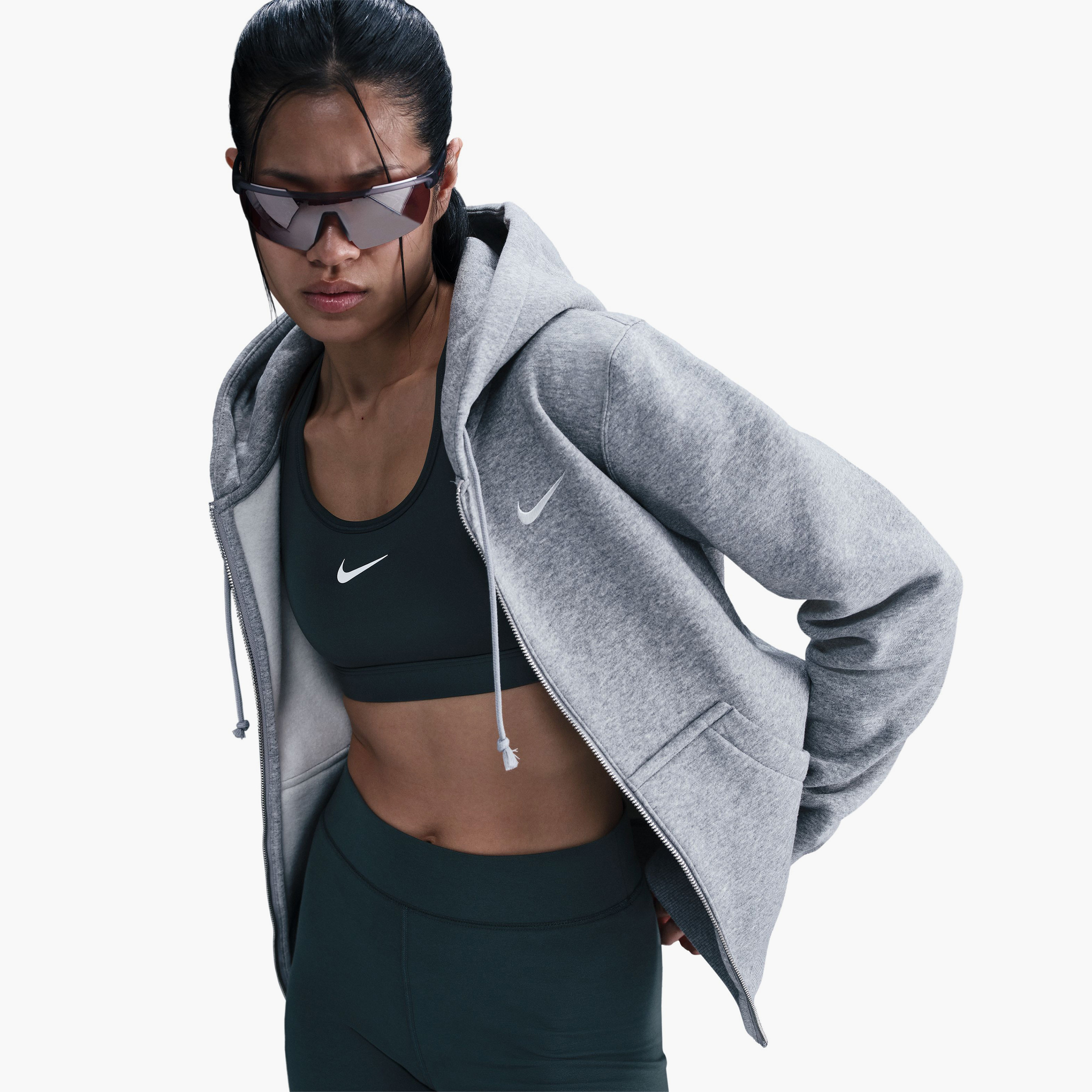 Nike Women's Sportswear Phoenix Fleece Full-Zip Hoodie NKHJ0995 | OE-women-winterwear-hoodiesandsweatshirts-sweatshirts-image-2