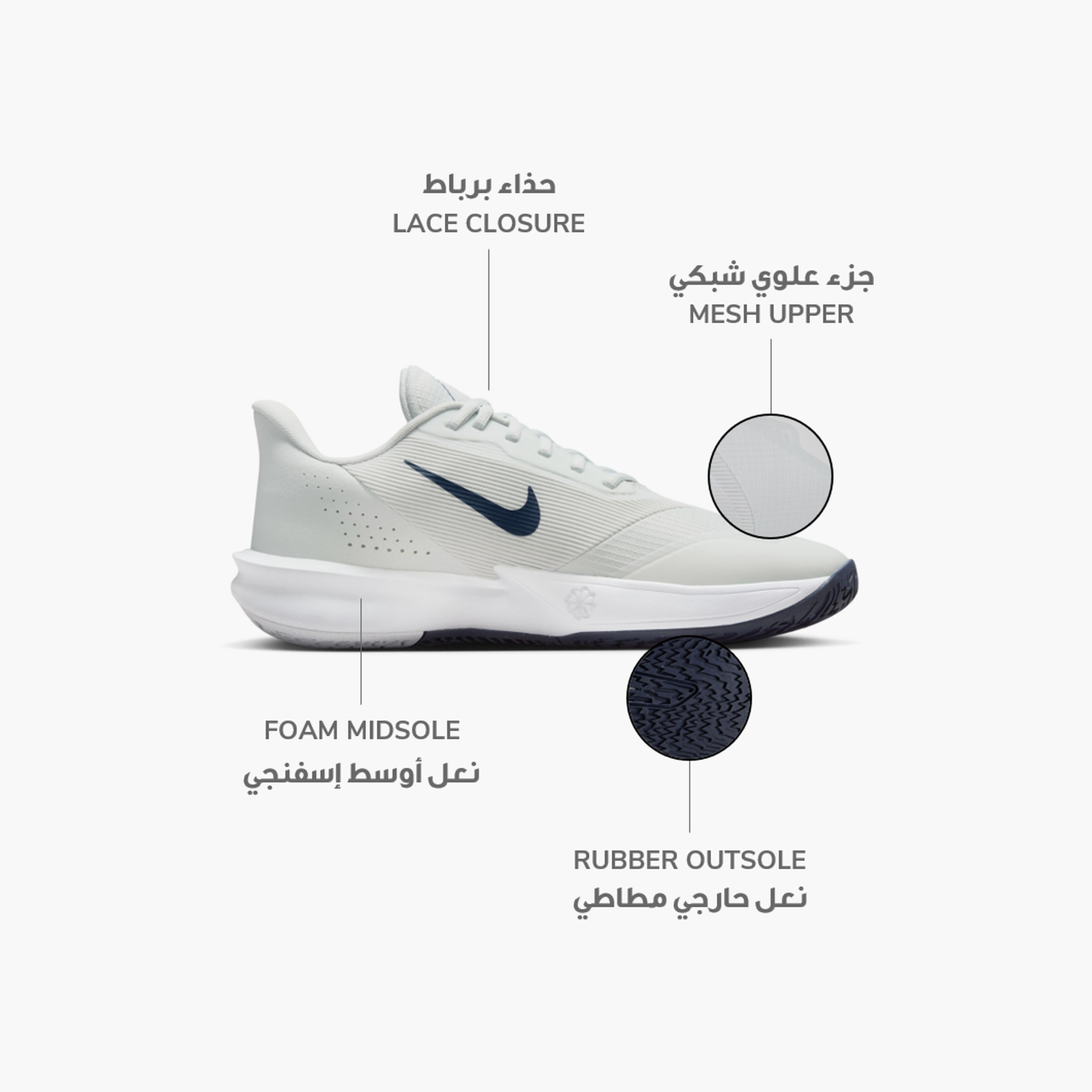 Nike Men's Precision VII Lace-Up Basketball Shoes NKHJ9153 | OE-sports-men-shoes-image-2