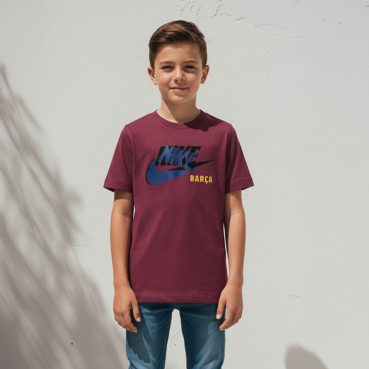 Nike Kids FC Barcelona Futura Graphic T-Shirt NKHQ8362 | OE-sports-boys-clothing-tops-image-1