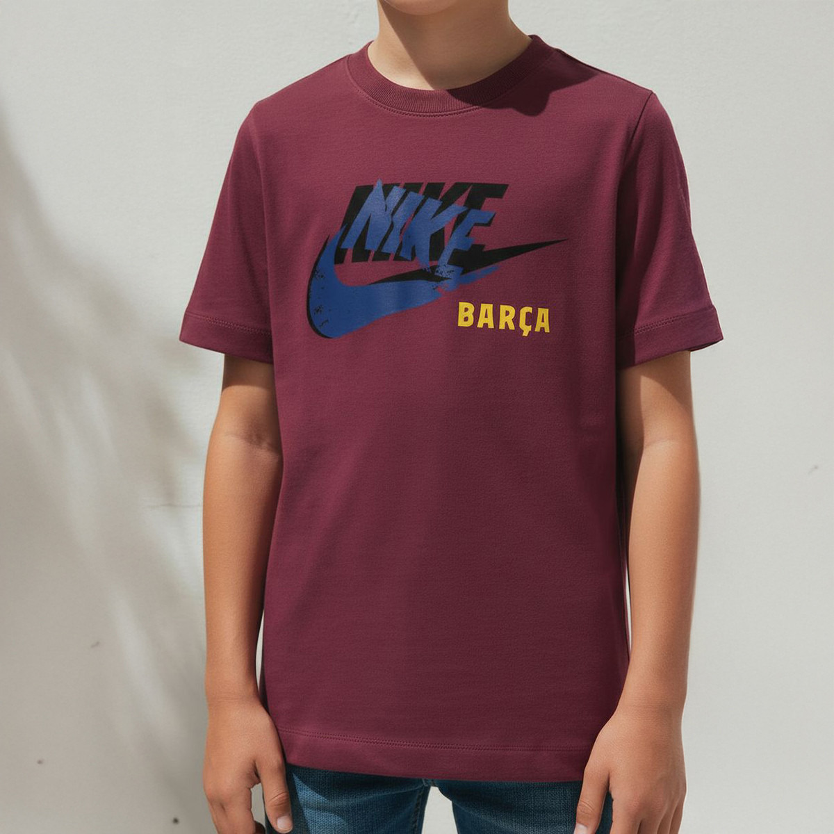 Nike Kids FC Barcelona Futura Graphic T-Shirt NKHQ8362 | OE-sports-boys-clothing-tops-image-4