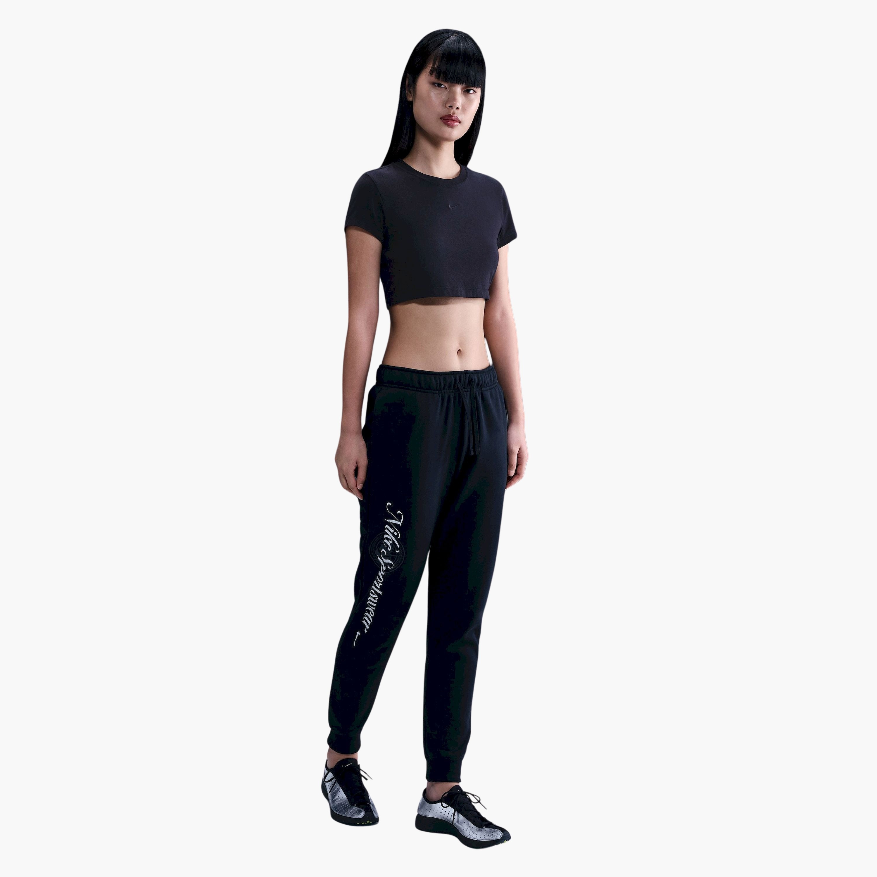 نايكي- بنطال نسائي رياضي كلوب من الصوف برسومات جرافيكية NKHV2346 | OE-women-clothing-bottoms-joggers-image-7