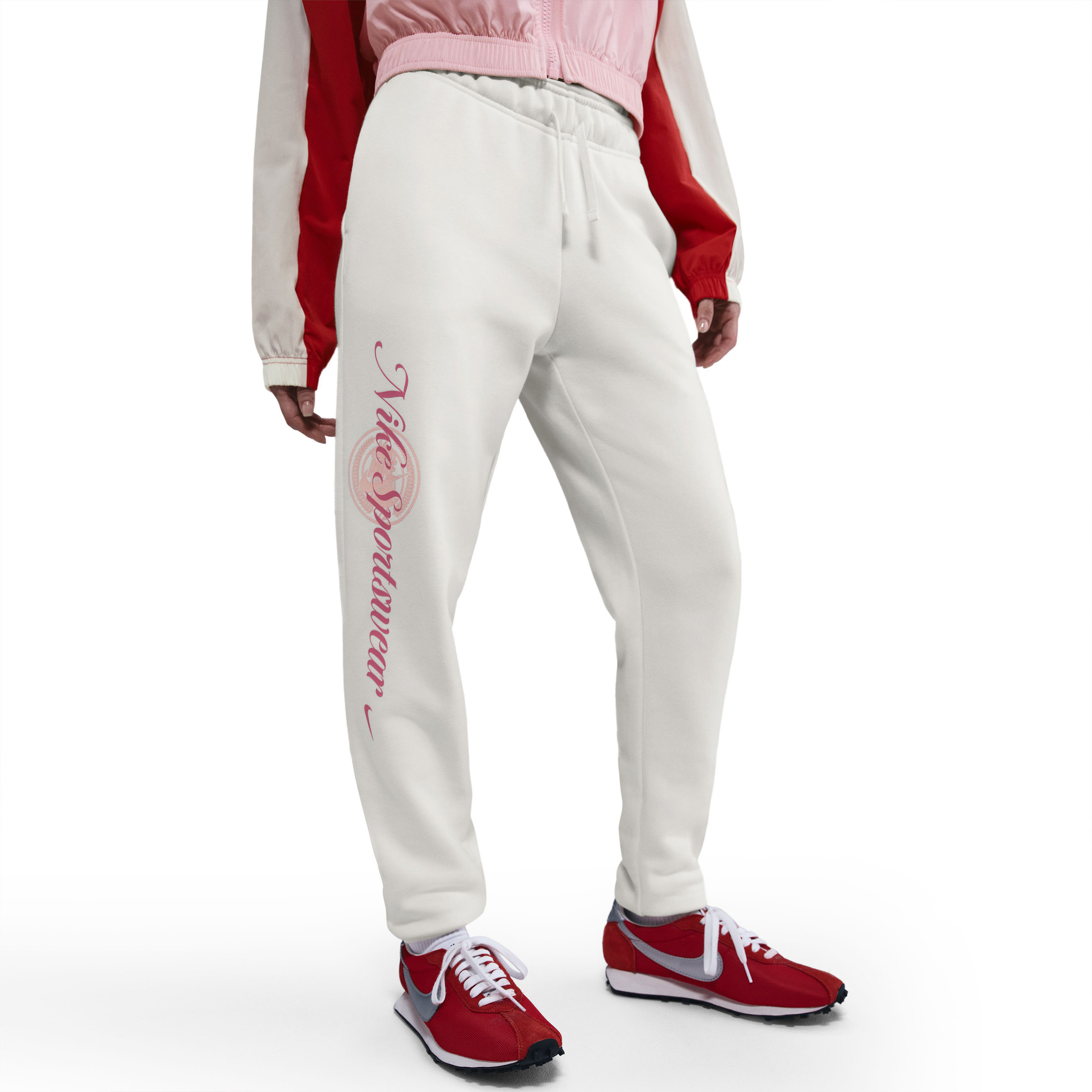 نايكي- بنطال نسائي رياضي كلوب من الصوف برسومات جرافيكية NKHV2346 | OE-women-clothing-bottoms-joggers-image-9