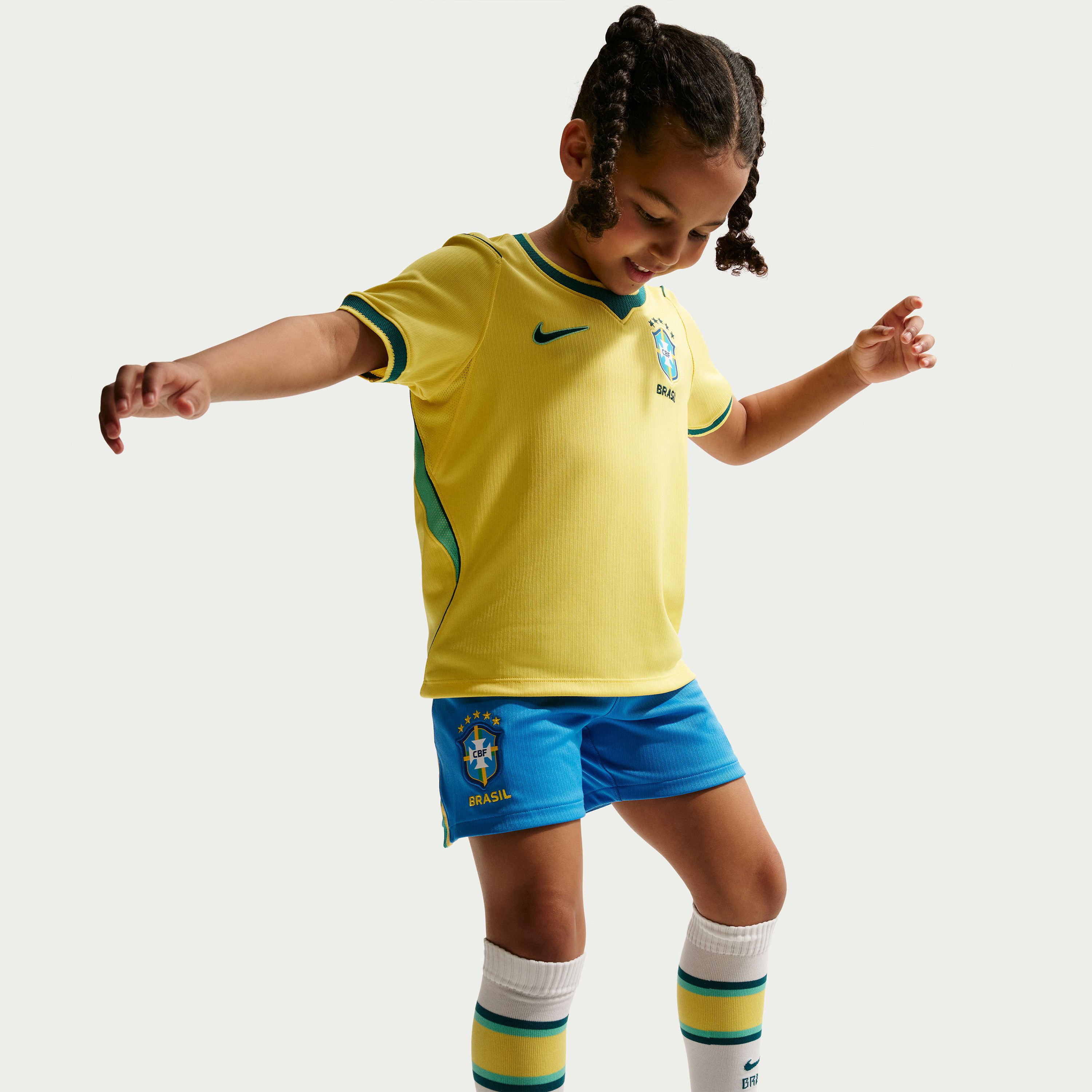 Nike Kids Brazil 2026 Home Three-Piece Kit-sports-gear-football-clothing-sets-image-5