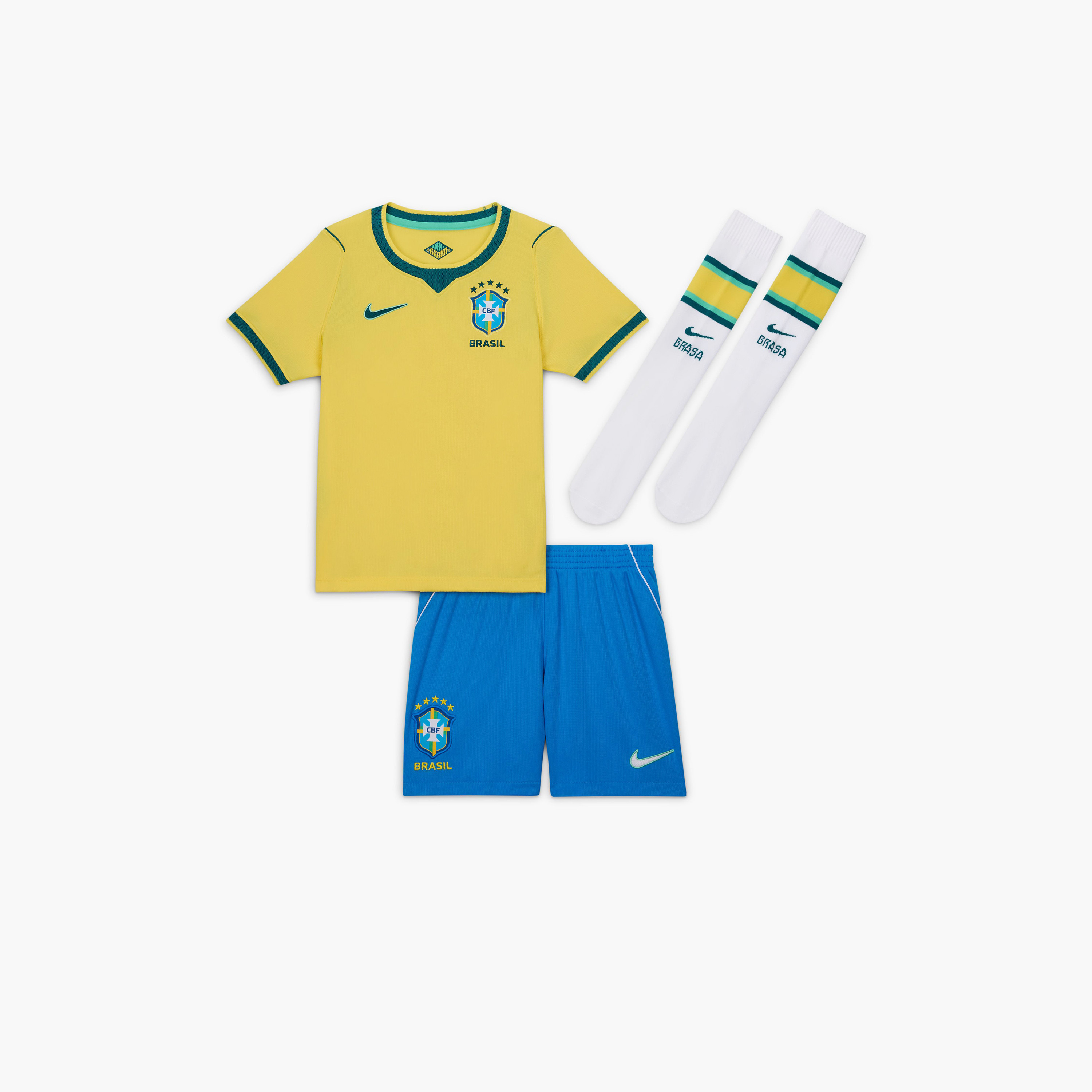 Nike Kids Brazil 2026 Home Three-Piece Kit-sports-gear-football-clothing-sets-image-8