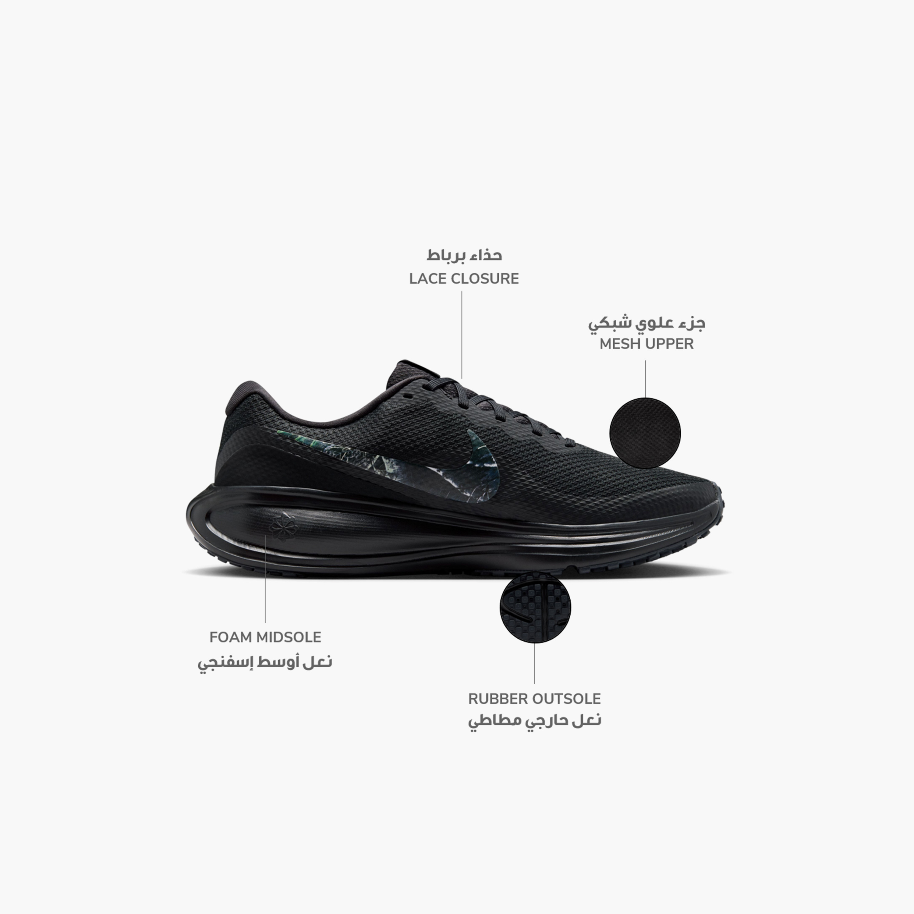 نايكي - حذاء الجري ريفوليوشن 8 برباط للرجال-sports-men-shoes-image-2