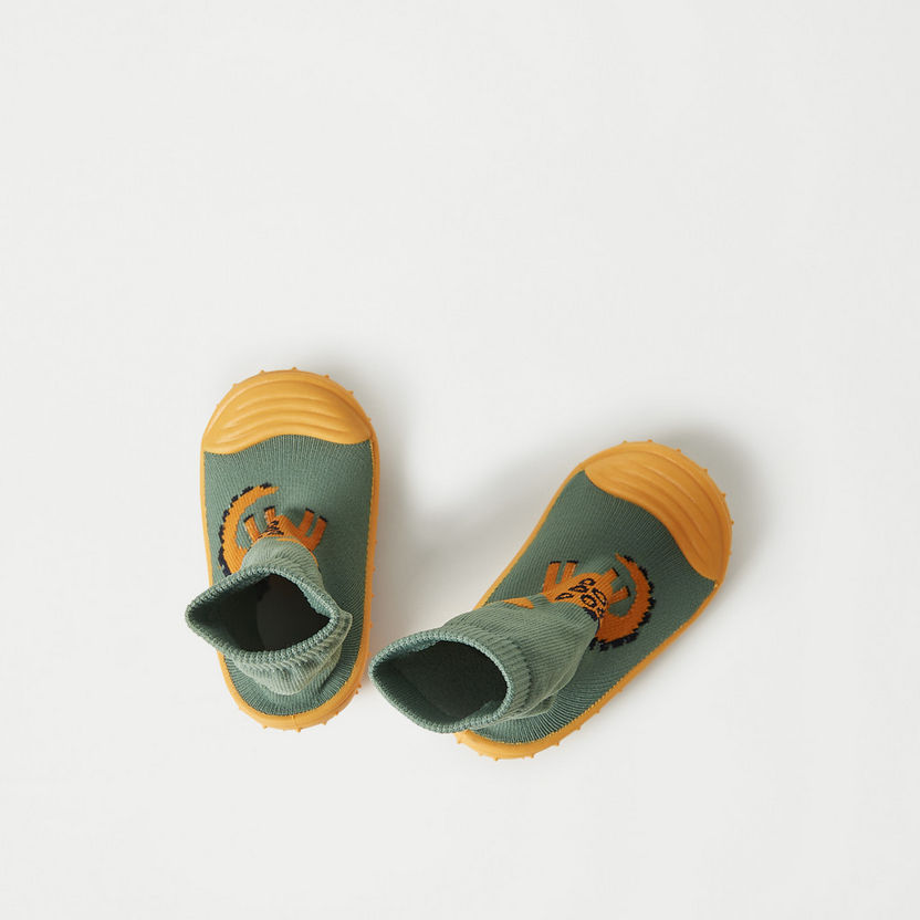Juniors Dinosaur Print Sneaker Booties-Booties-image-0