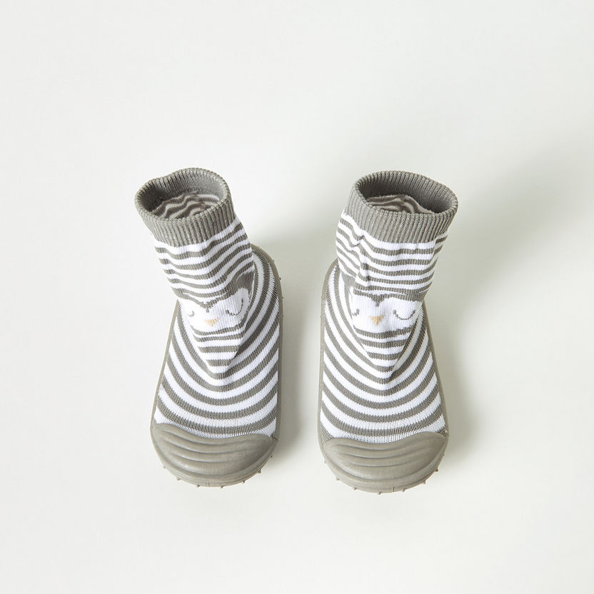 Juniors Striped Slip-On Booties-Booties-image-4