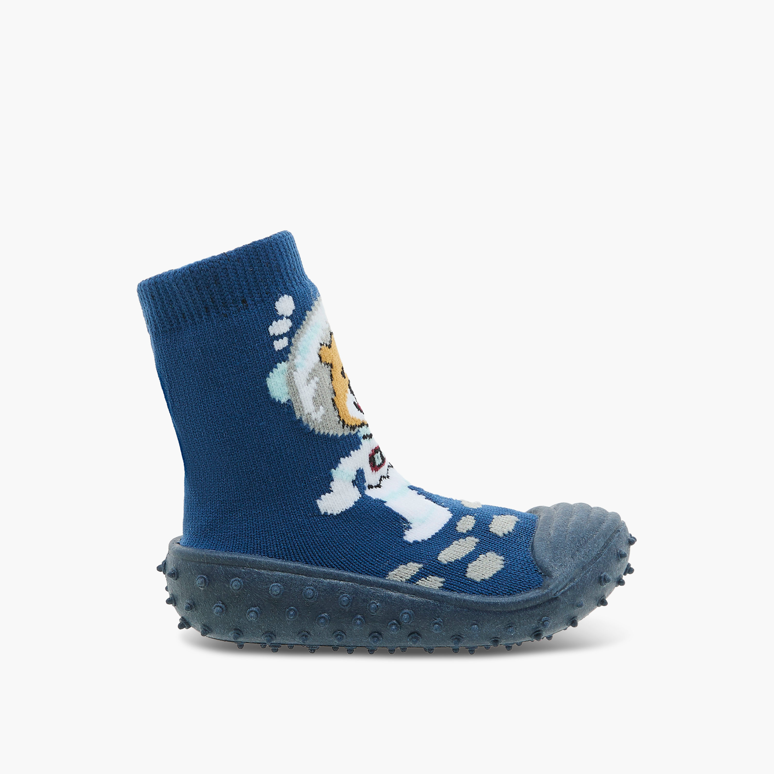 Juniors Teddy Bear Detail Slip-On Sneaker Booties-baby-boys-shoes-booties-image-3