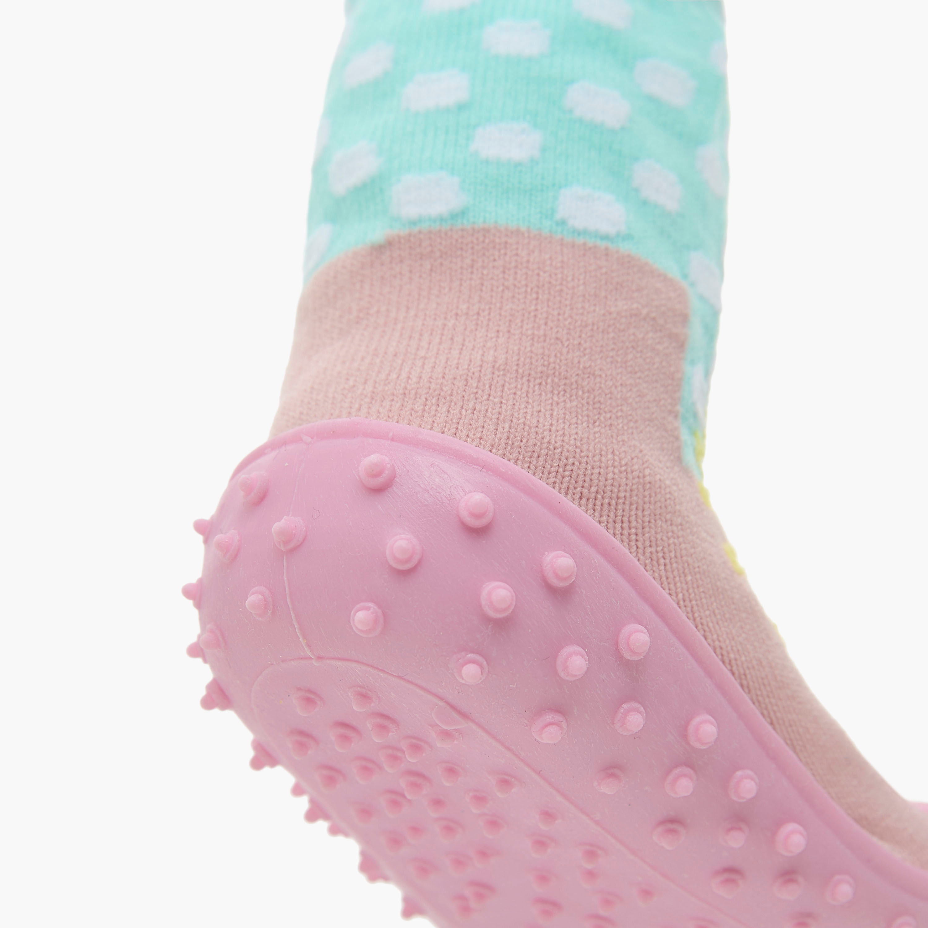 Juniors Polka Dot Sunshine Sock Sneakers-baby-girls-shoes-booties-image-5