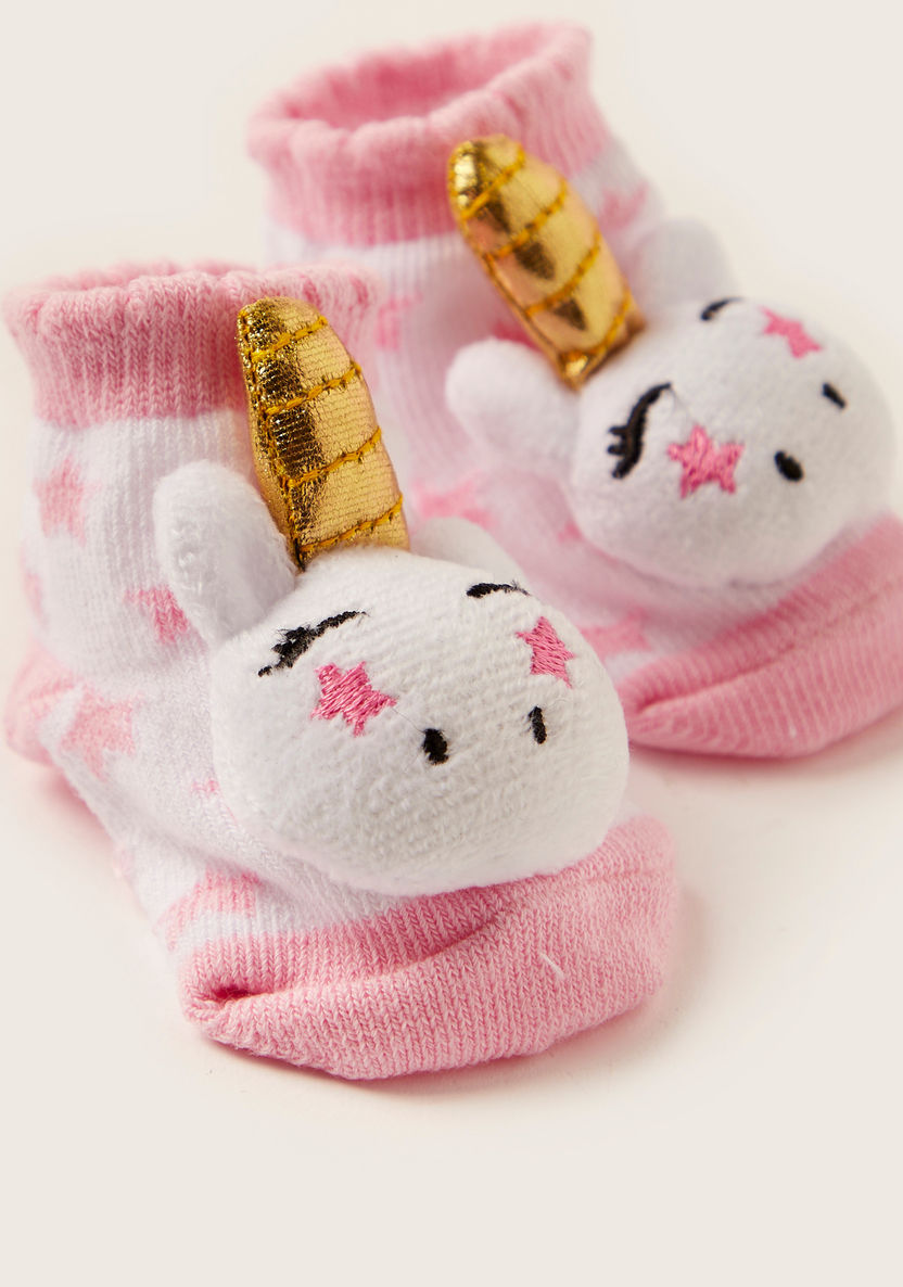 Juniors Printed Socks with Unicorn Accent-Socks-image-2