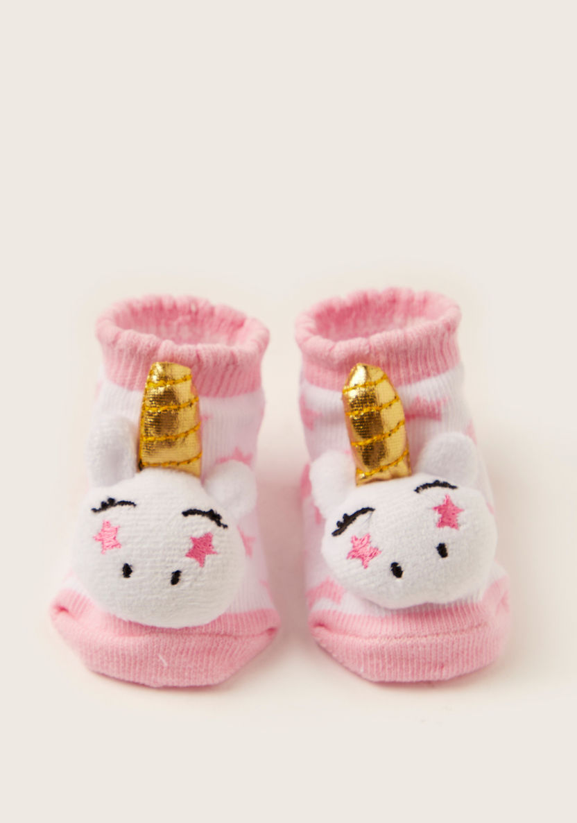 Juniors Printed Socks with Unicorn Accent-Socks-image-4