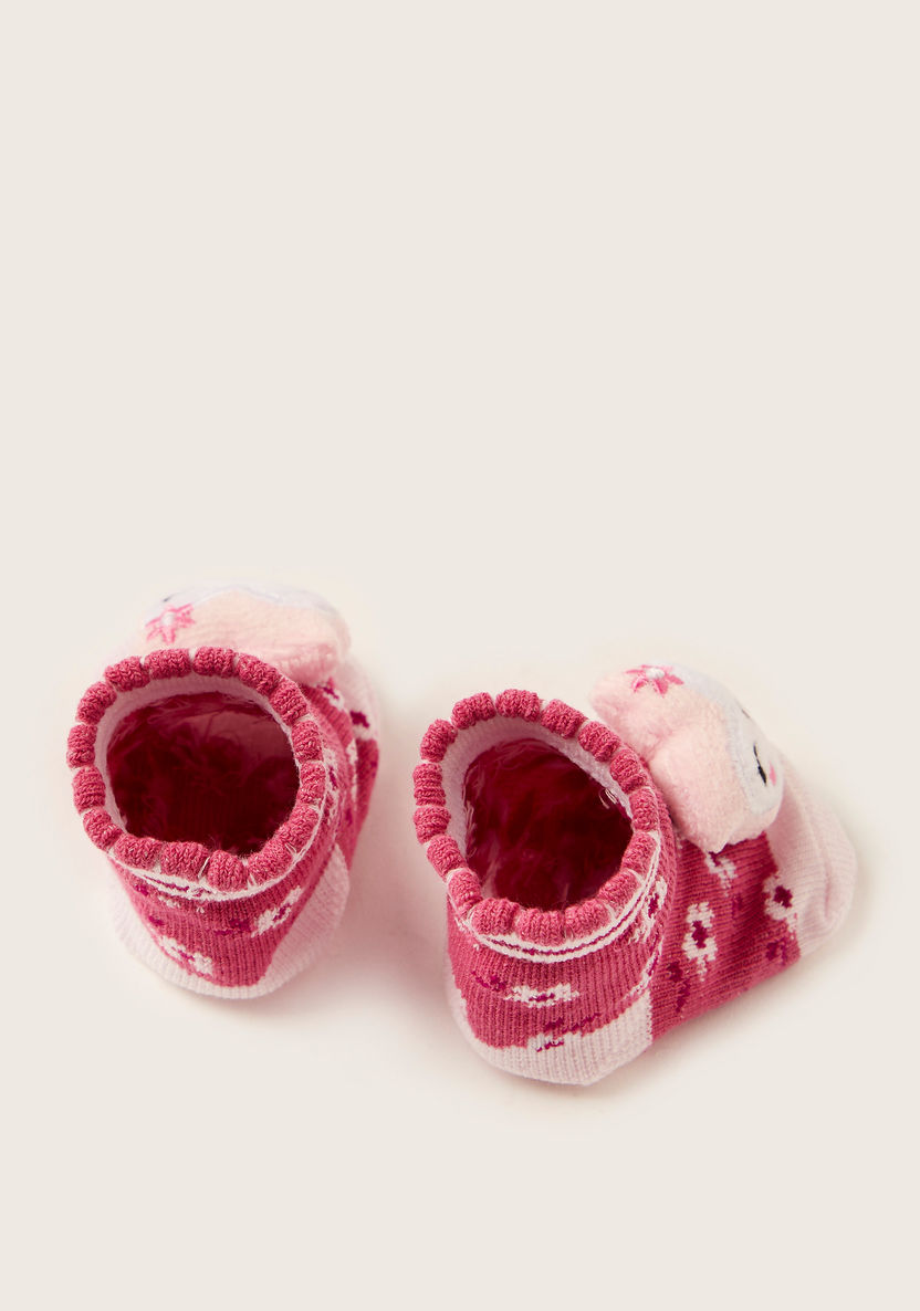 Juniors Printed Socks with Kitten Accent-Socks-image-0